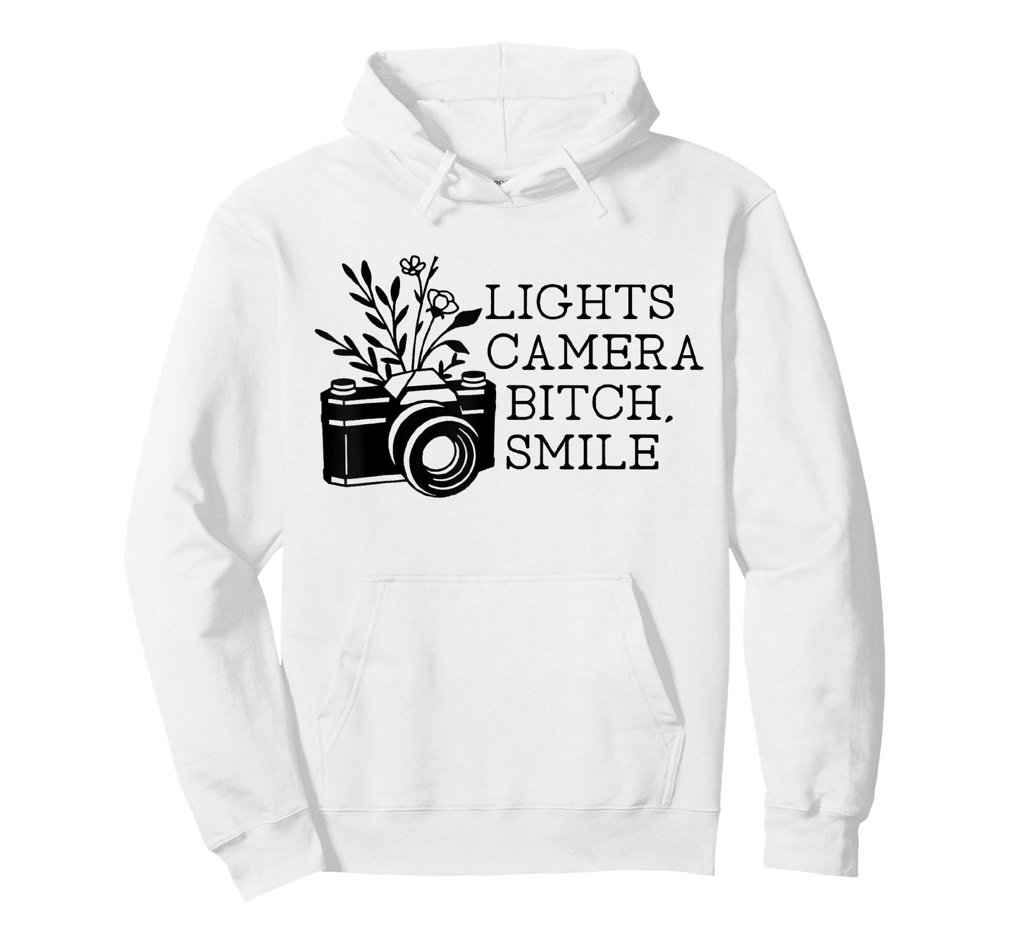 Funny Lights Camera Bitch Smile Women T-Shirt