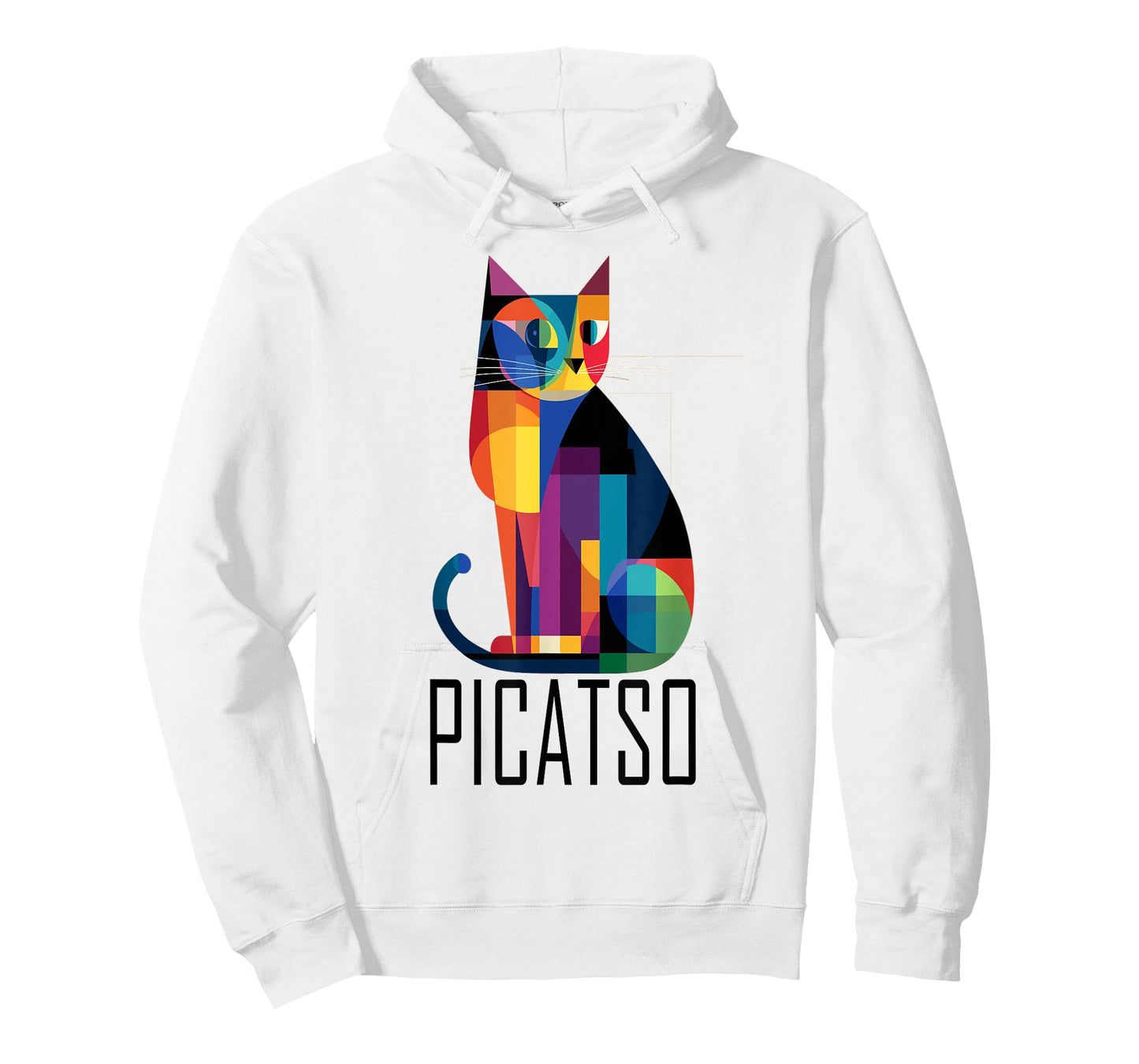 Retro Vintage Feline Design, Picatso Cat Cubism Kitty Art T-Shirt