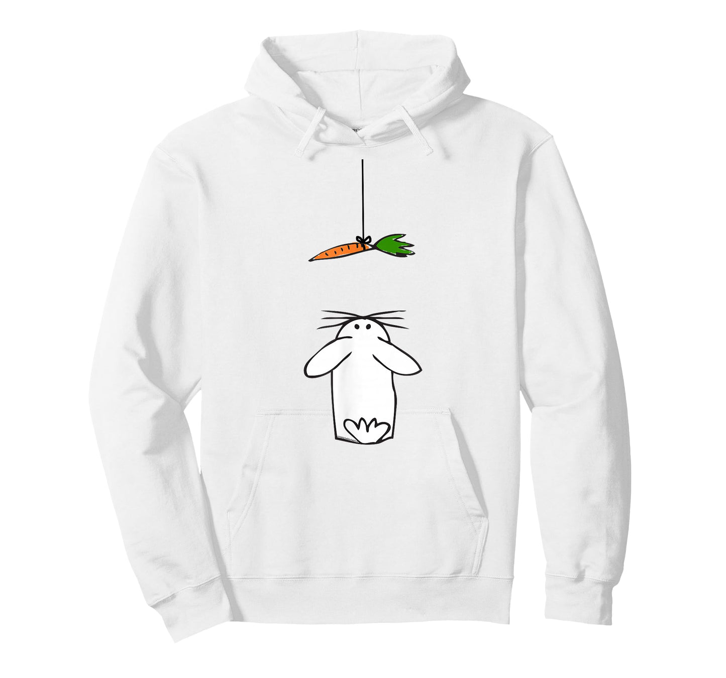 Cute and Funny Rabbit Looking Up at Carrot Kids Easter T-Shirt Small