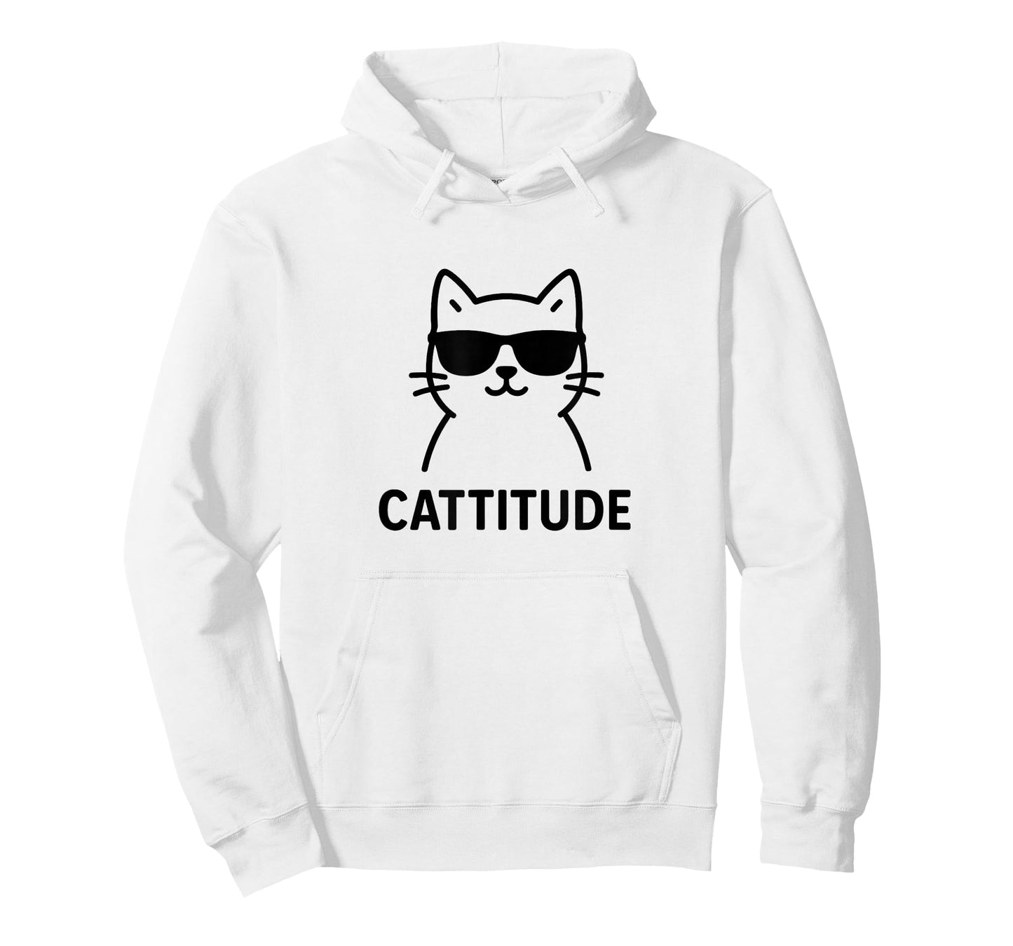 Cat Attitude Pun Cattitude Fun Cat with Cool Sunglasses T-Shirt