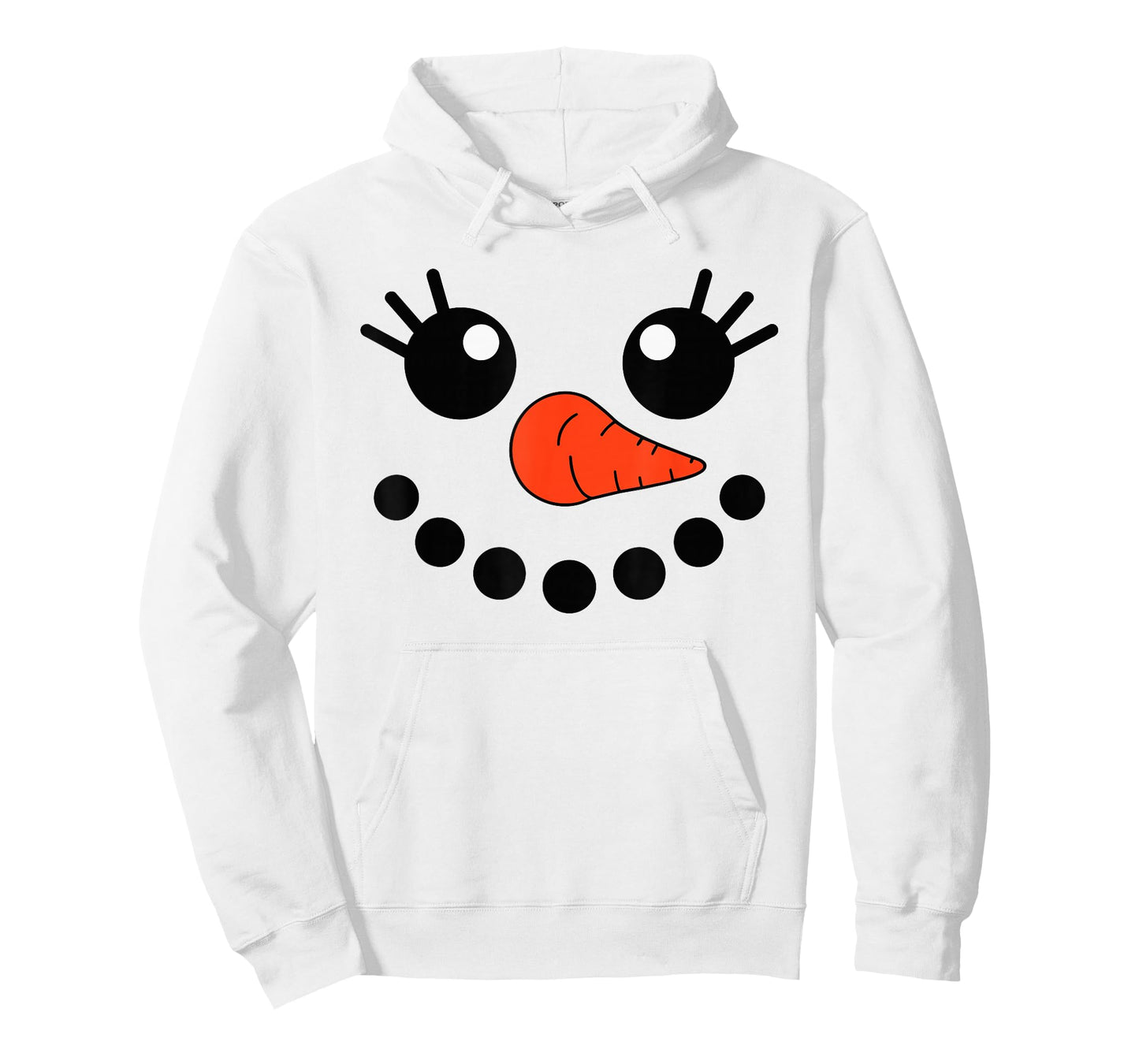 Cute Snowlady Snowman Face Christmas Matching Family Party T-Shirt