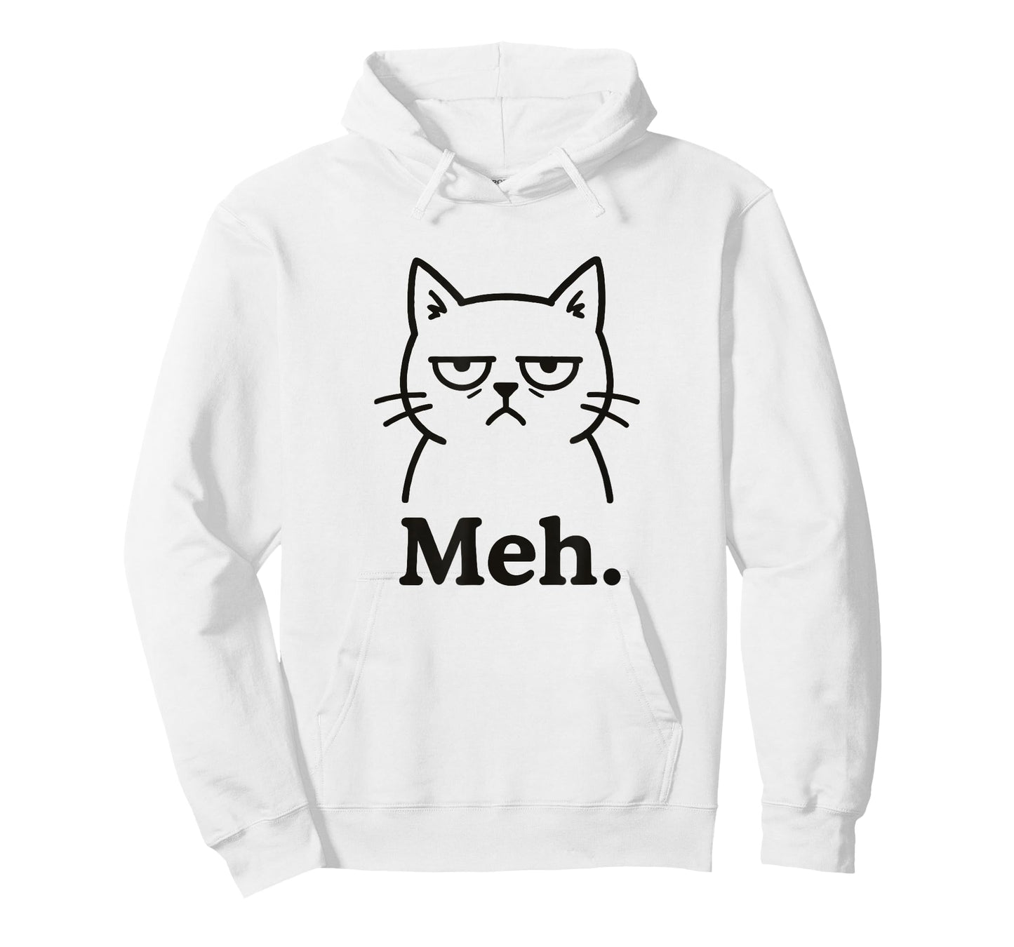 Funny Cat Meh Shirt Grumpy Kitty Meme Sarcastic Humor Joke T-Shirt