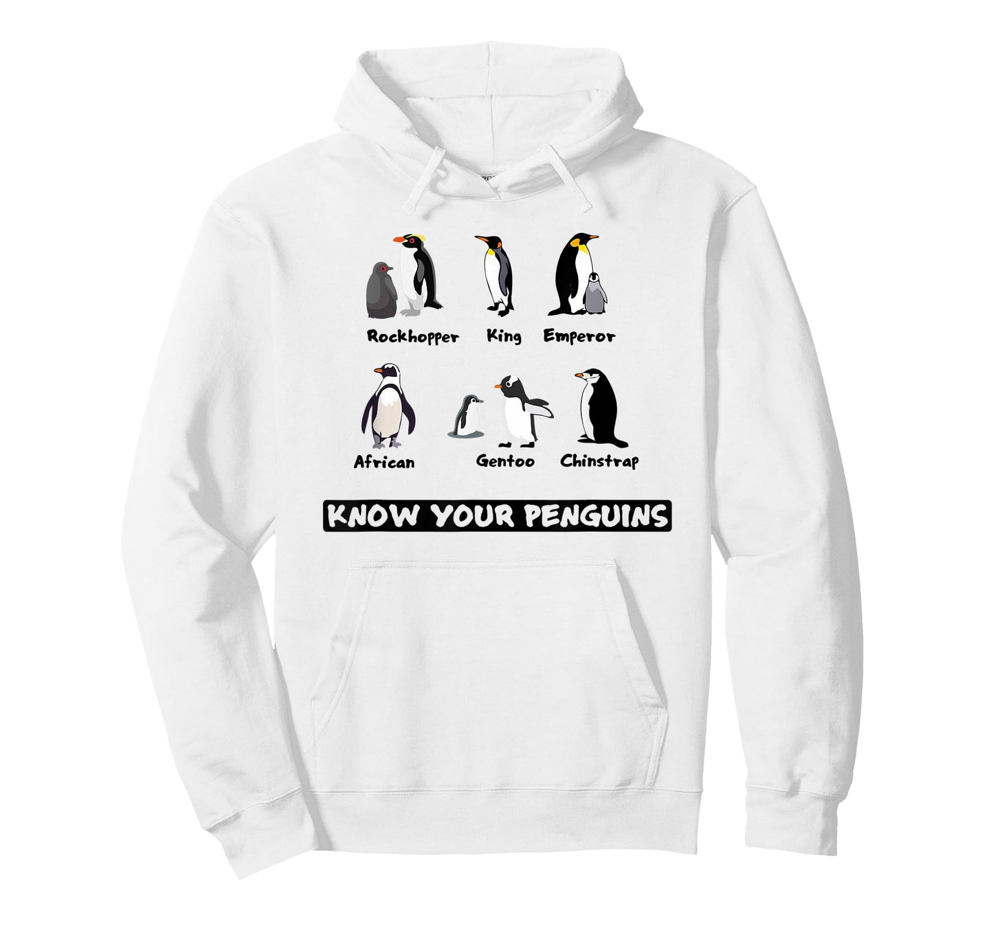 Know Your Penguins, Animals Of The World, Womens Men's T-Shirt