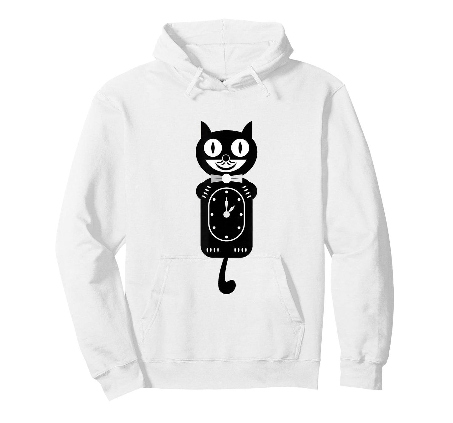 Black Cat Kawaii Work Clock T-Shirt