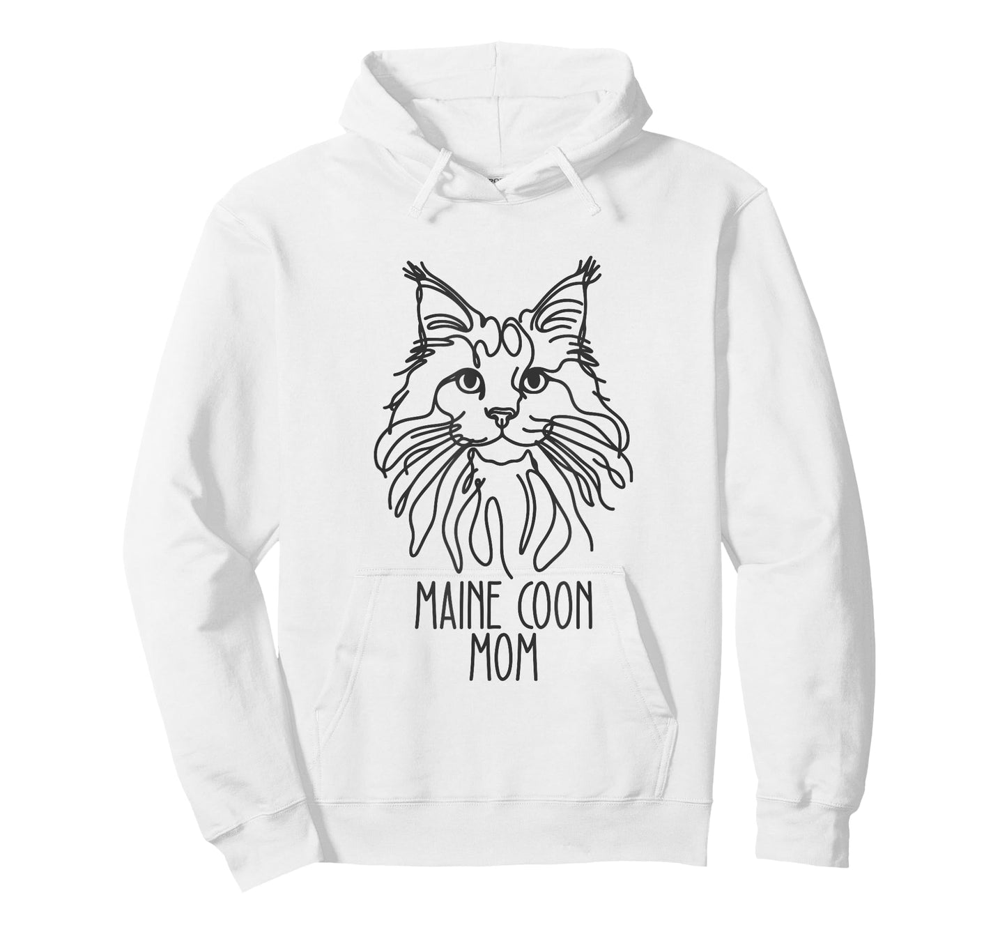 Line Art Best Cat Mom Women - Maine Coon Cat T-Shirt