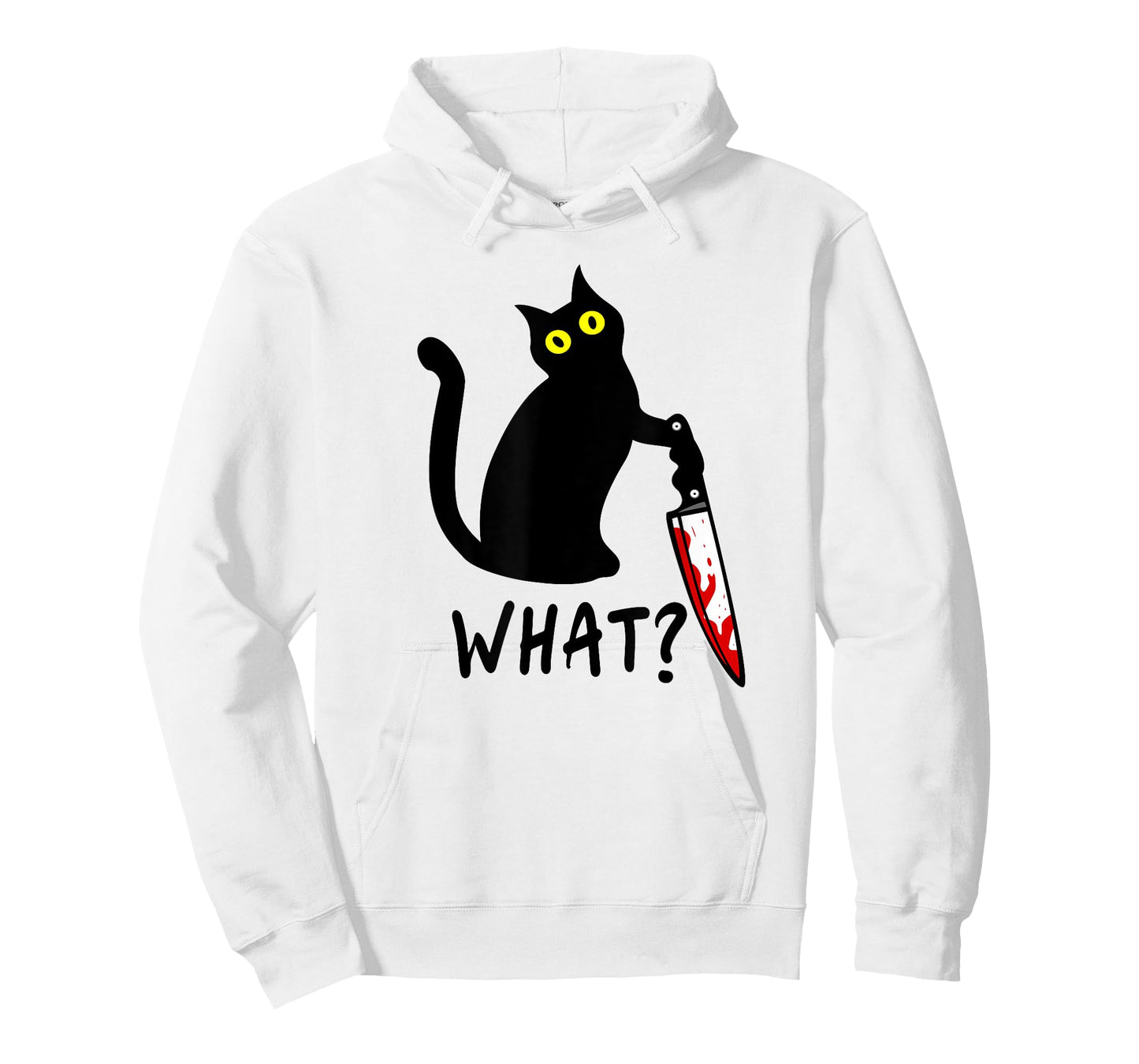 What? Funny Black Murderous Cat Knife Kitten Cat Lover Gift Men Women T-Shirt