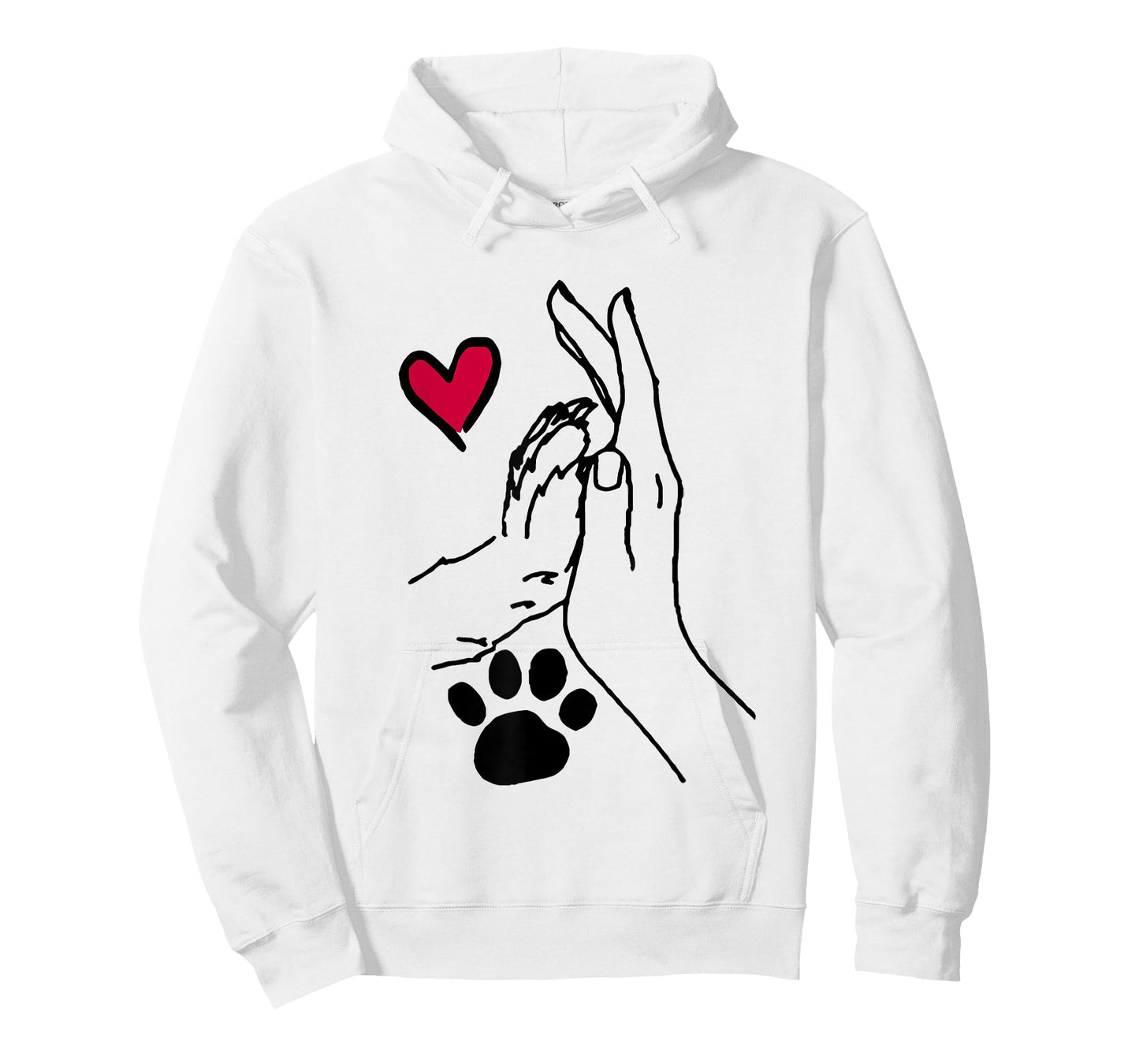 Human And Dog Or Cat Paw High Five Dog Human Friendship T-Shirt