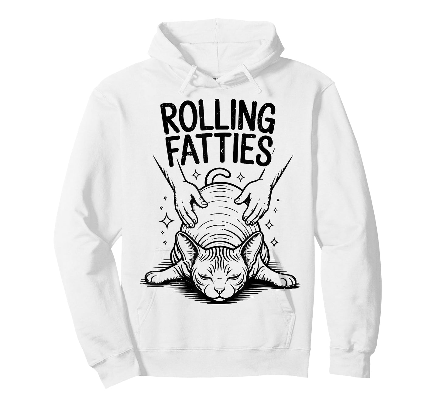 Rolling Fatties Sphynx Cat-Shirt Daddy Mom Dad Women Funny T-Shirt