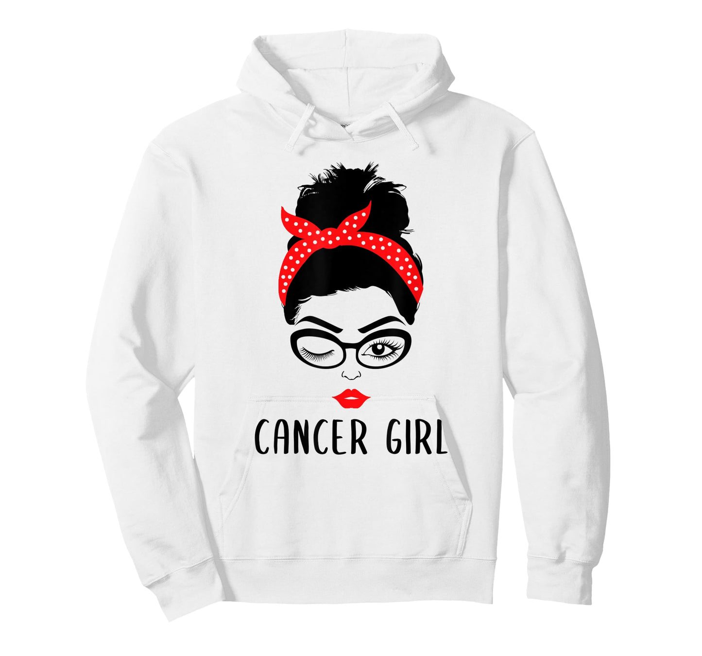 Cancer Girl Astrology Wink Eye Woman Face Zodiac Gift T-Shirt