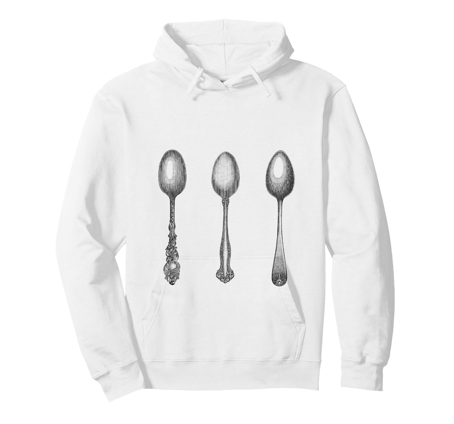 Antique Spoons print three spoonie silverware etched vintage T-Shirt