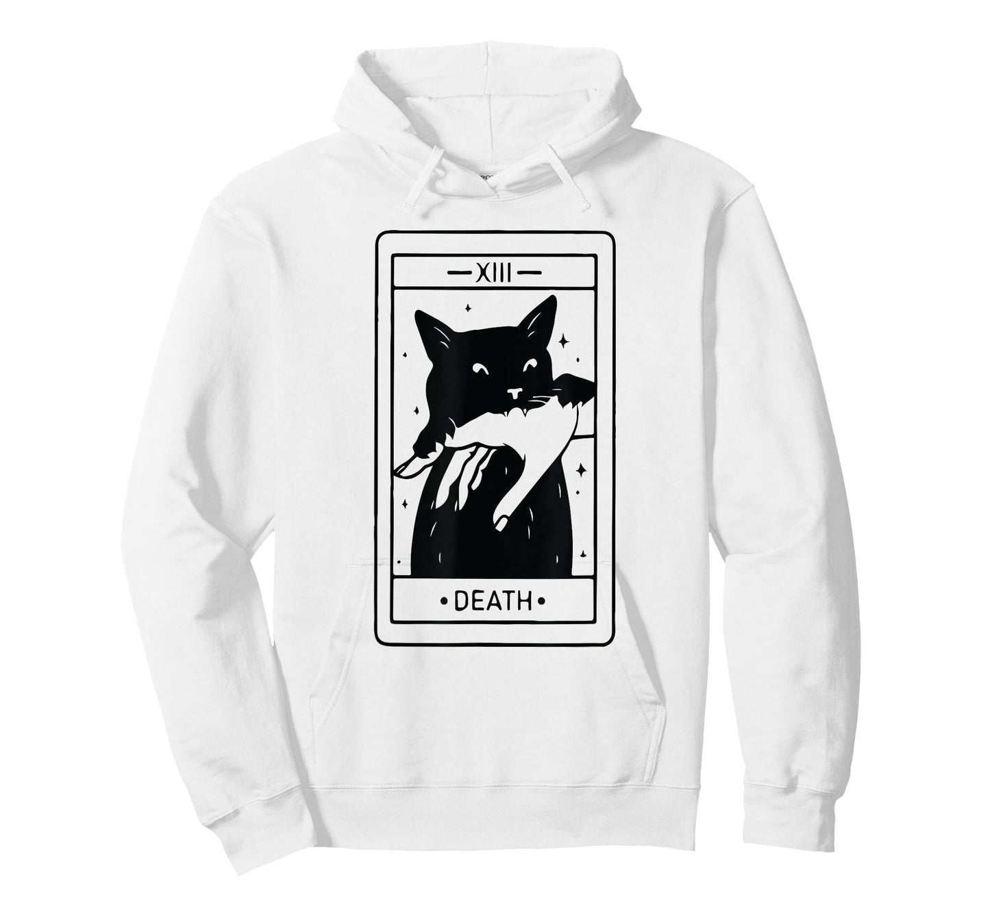 Black Cat Tarot Death Halloween Witchy Cat Lover Men Women T-Shirt