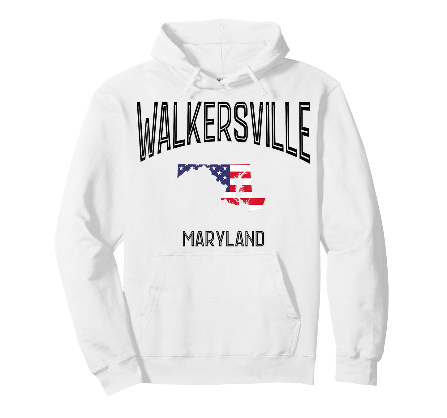 Walkersville Maryland MD Throwback Retro USA Flag T-Shirt for Women Kids Men