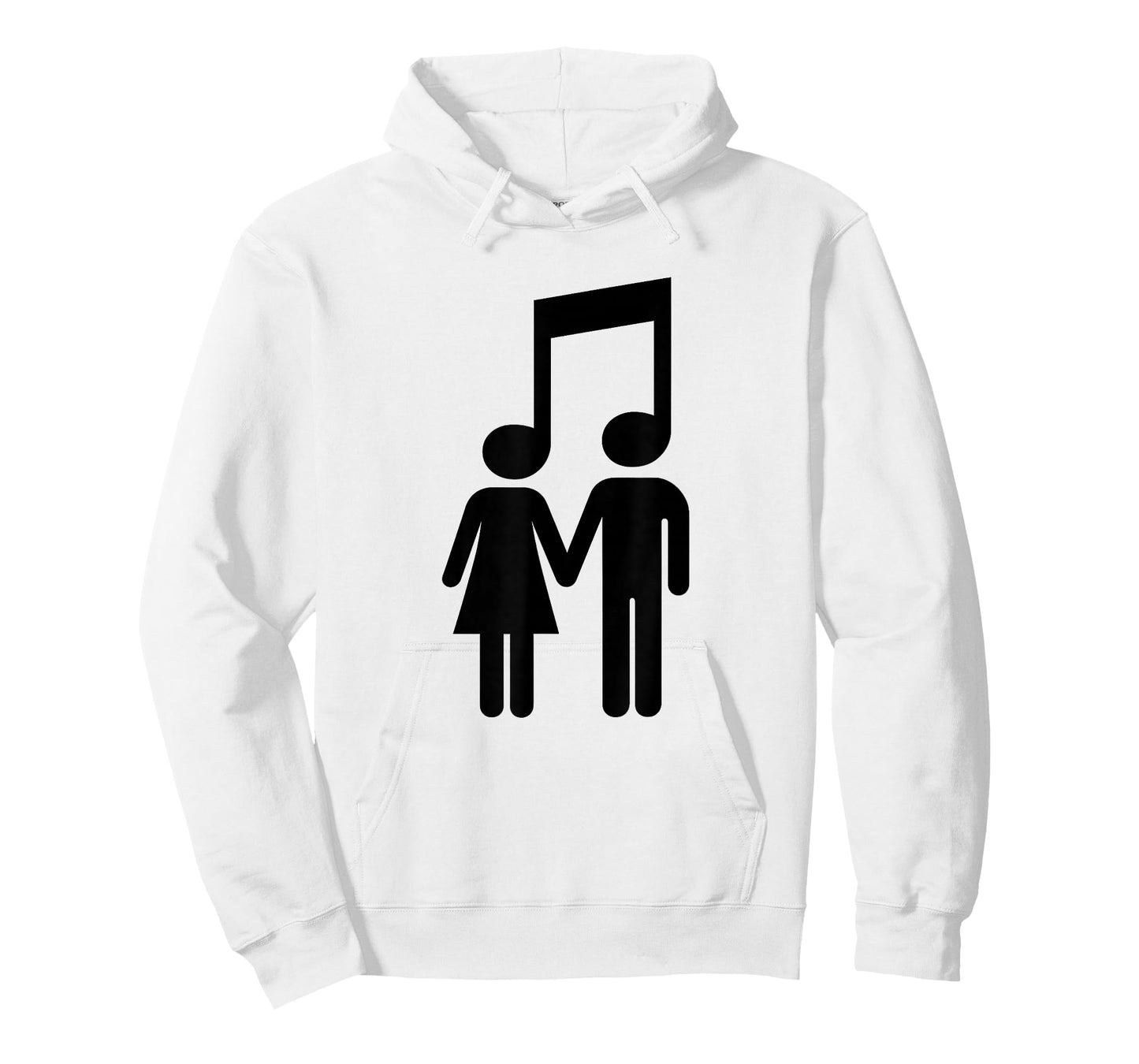 Music Note People Love Stick Figures Holding Hands T-Shirt