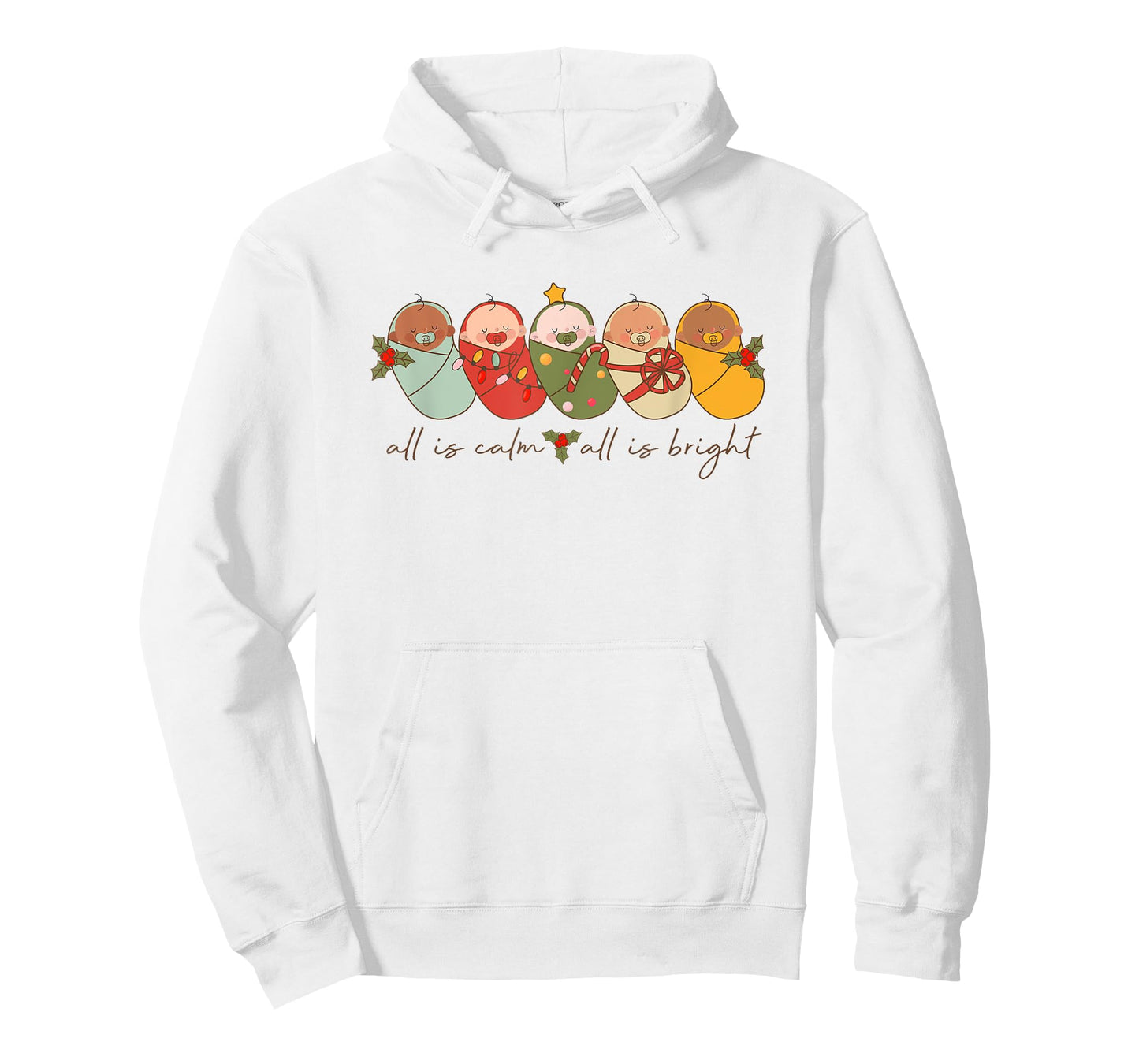 All Is Calm All Is Bright NICU Christmas for Mother Baby T-Shirt