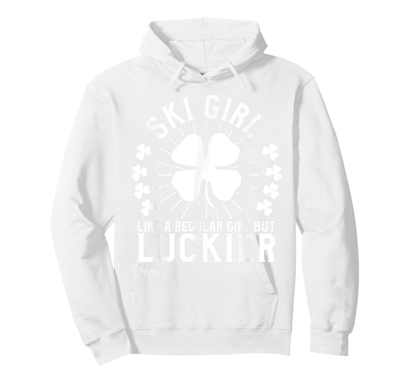 St Patrick's Day Ski Girl T-shirt Skier Skiing Gift T-Shirt