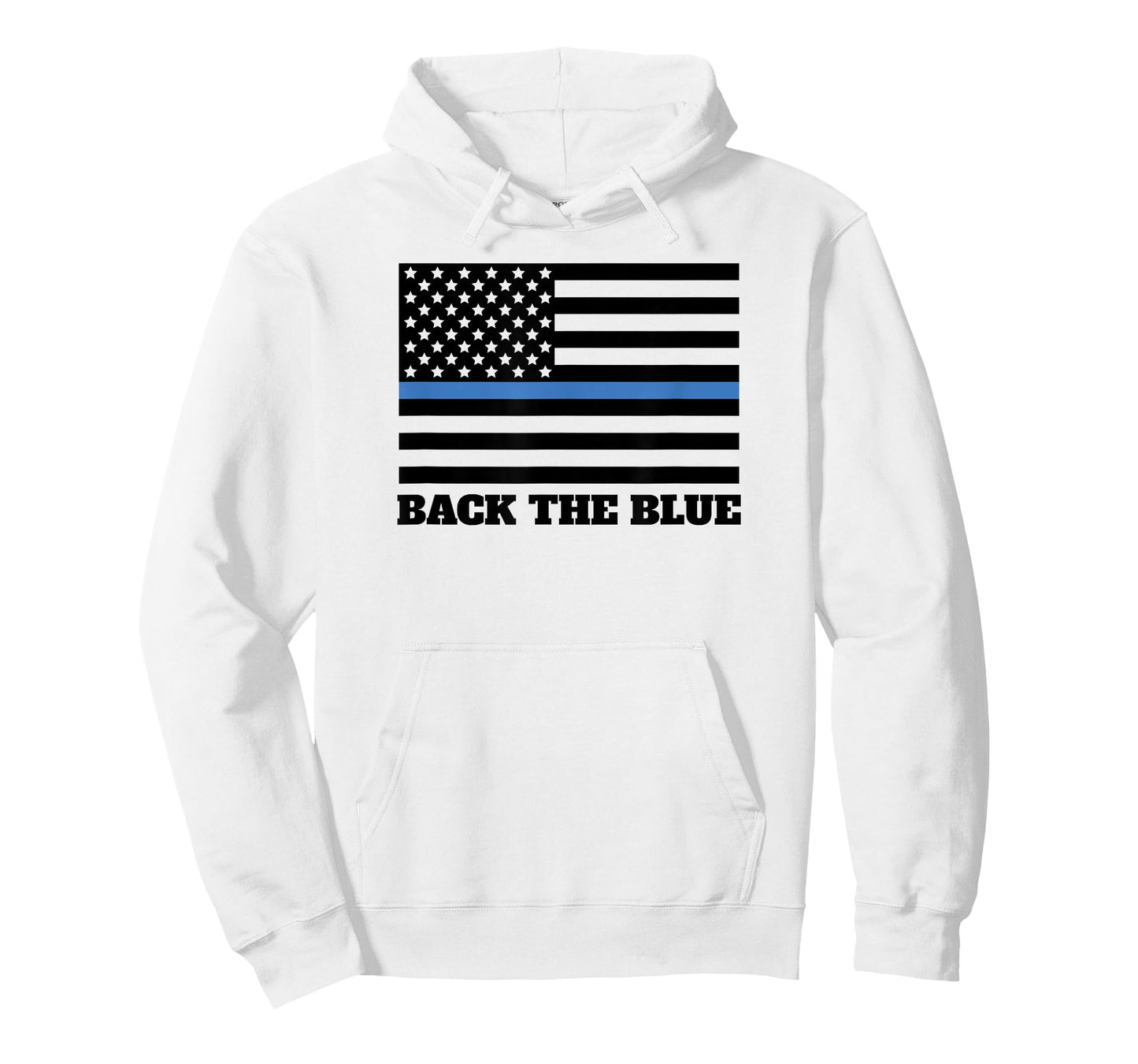 Back The Blue Police Support Thin Blue Line American Flag T-Shirt