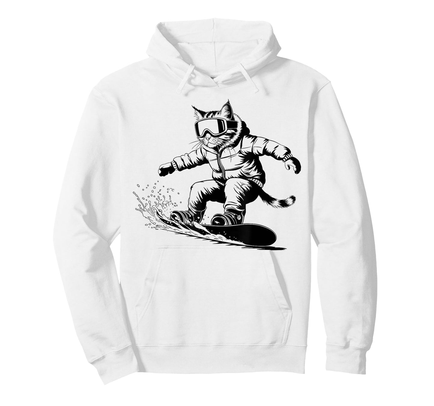 Cat on a Snowboard Snowboarding cat Lover For Men Women Kids T-Shirt
