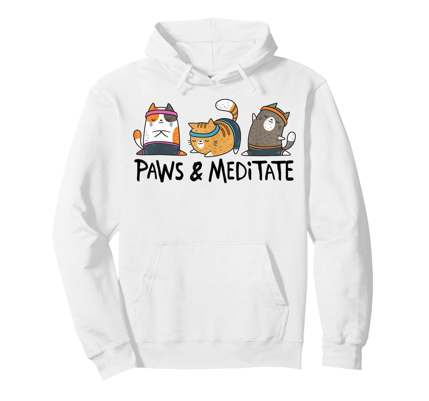 Yoga Cat Paws And Meditate Yoga Position Workout Gift T-Shirt