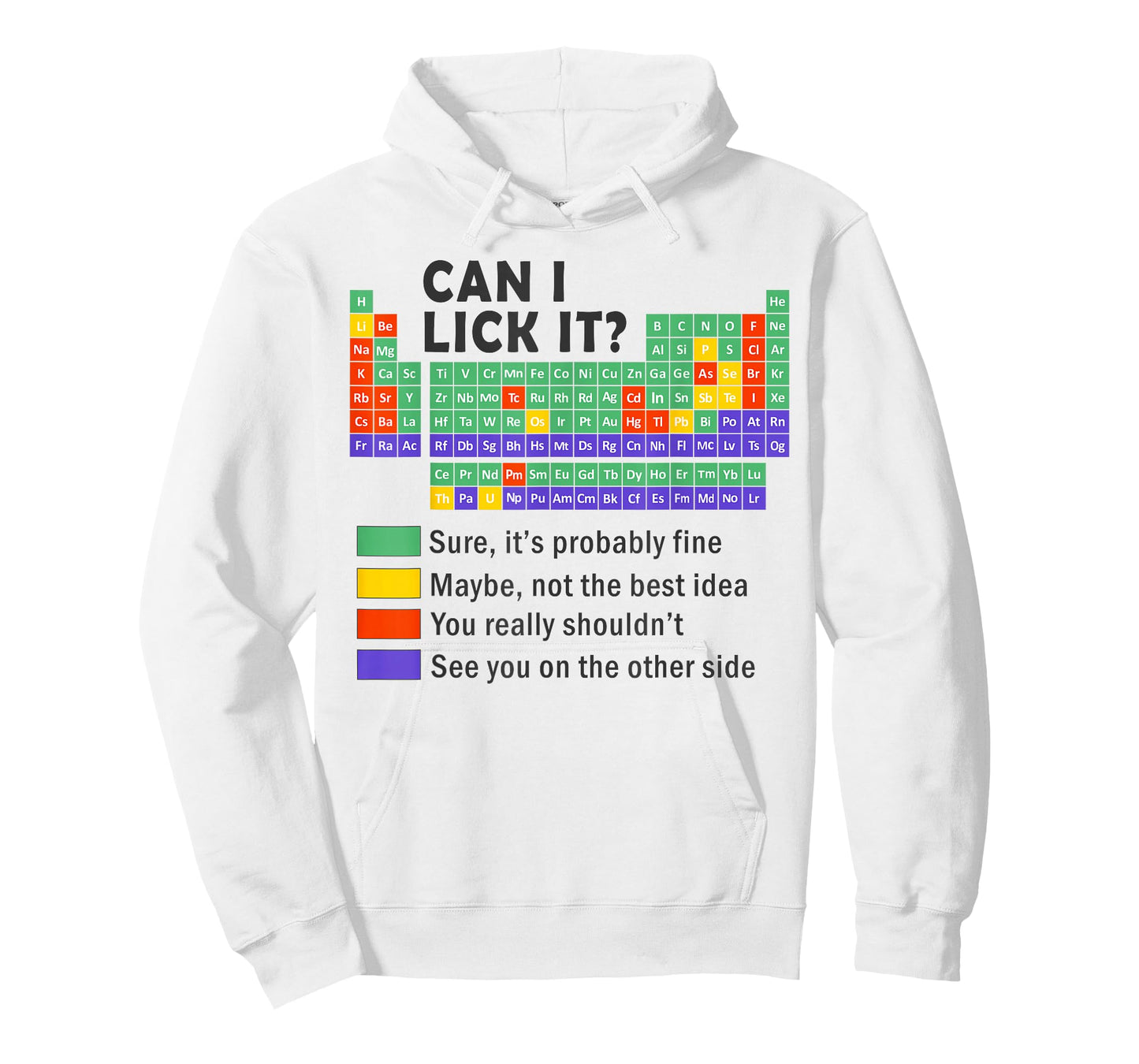 Can i lick it periodic table science graphic boys kids Funny T-Shirt