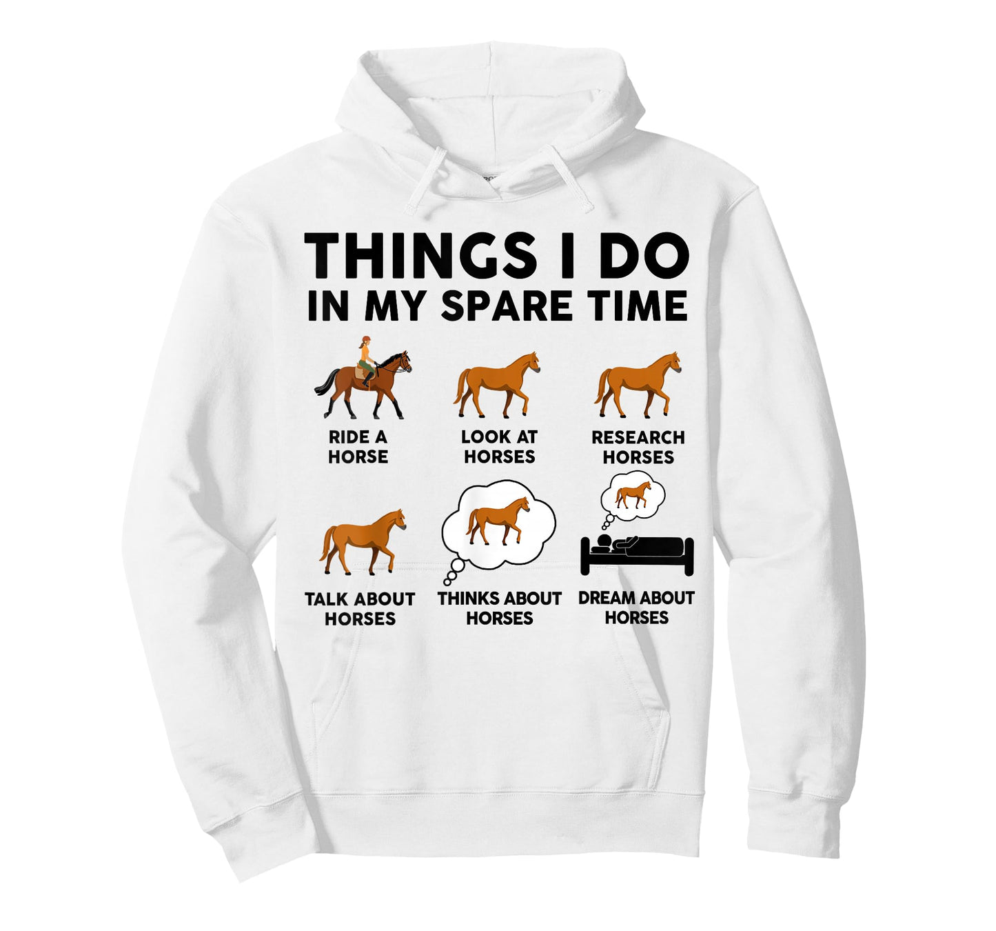 Horse-Shirt Women Girl Things I Do in My Spare Time Funny T-Shirt