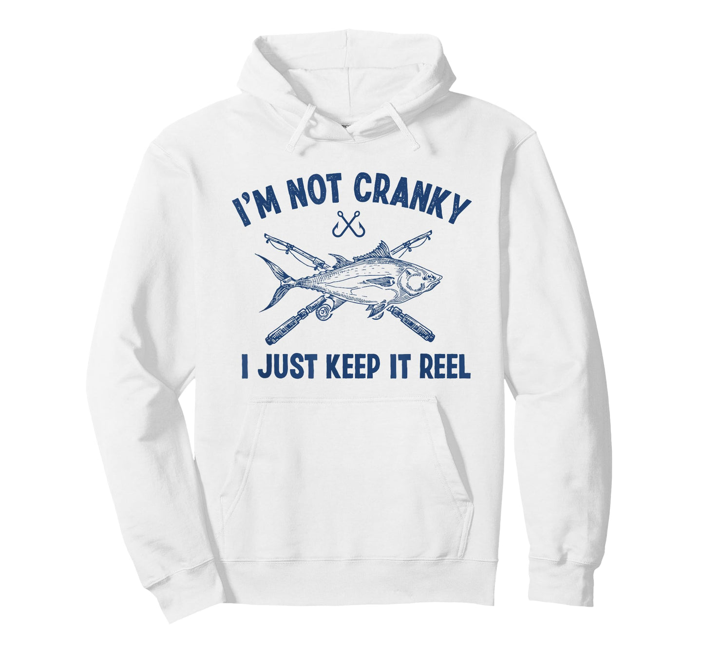 Fishtastic Funny Cranky Fishing Fisherman T-Shirt, Small, Grey