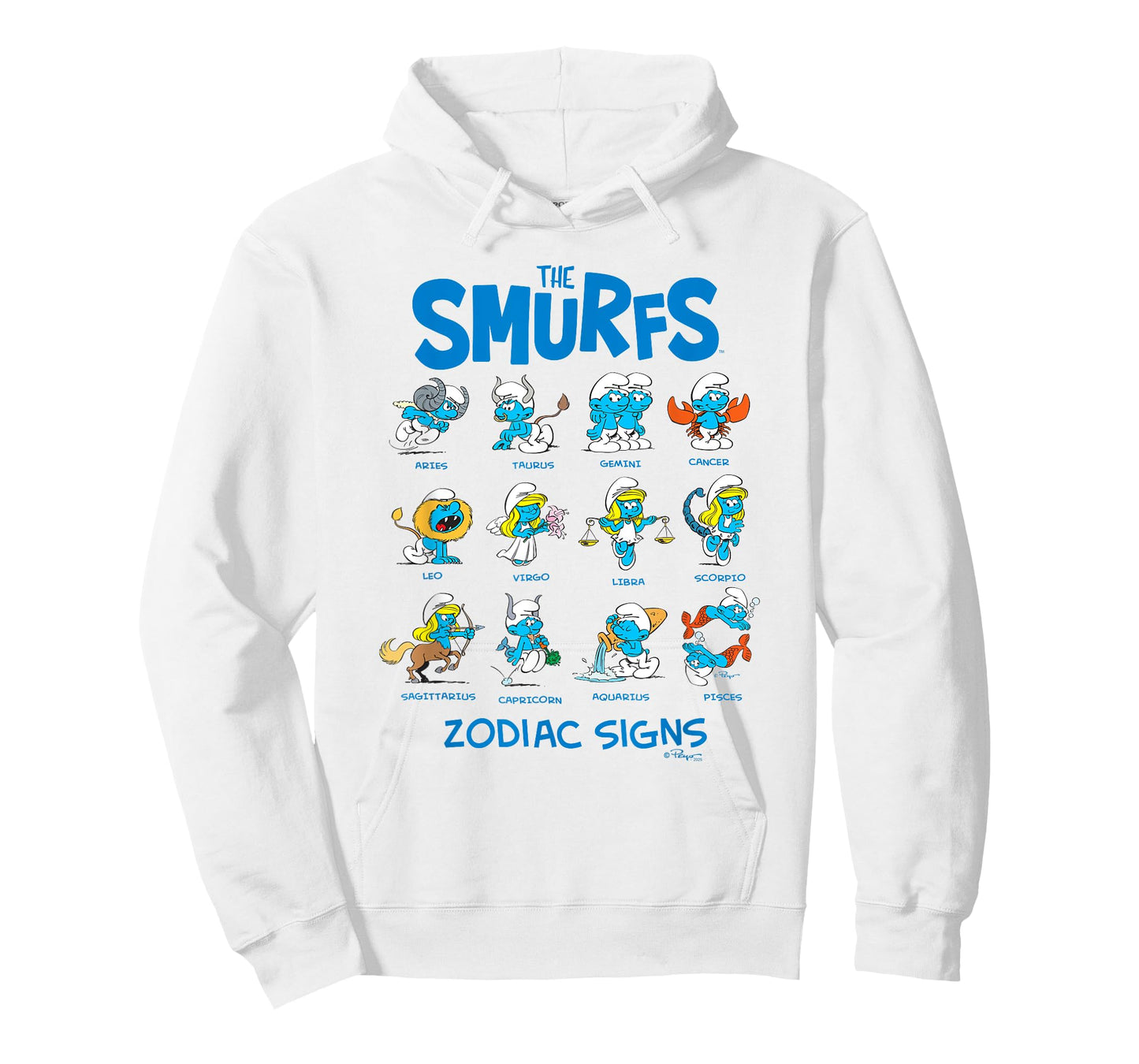 The Smurfs Zodiac Signs Cute Retro Cartoon T-Shirt