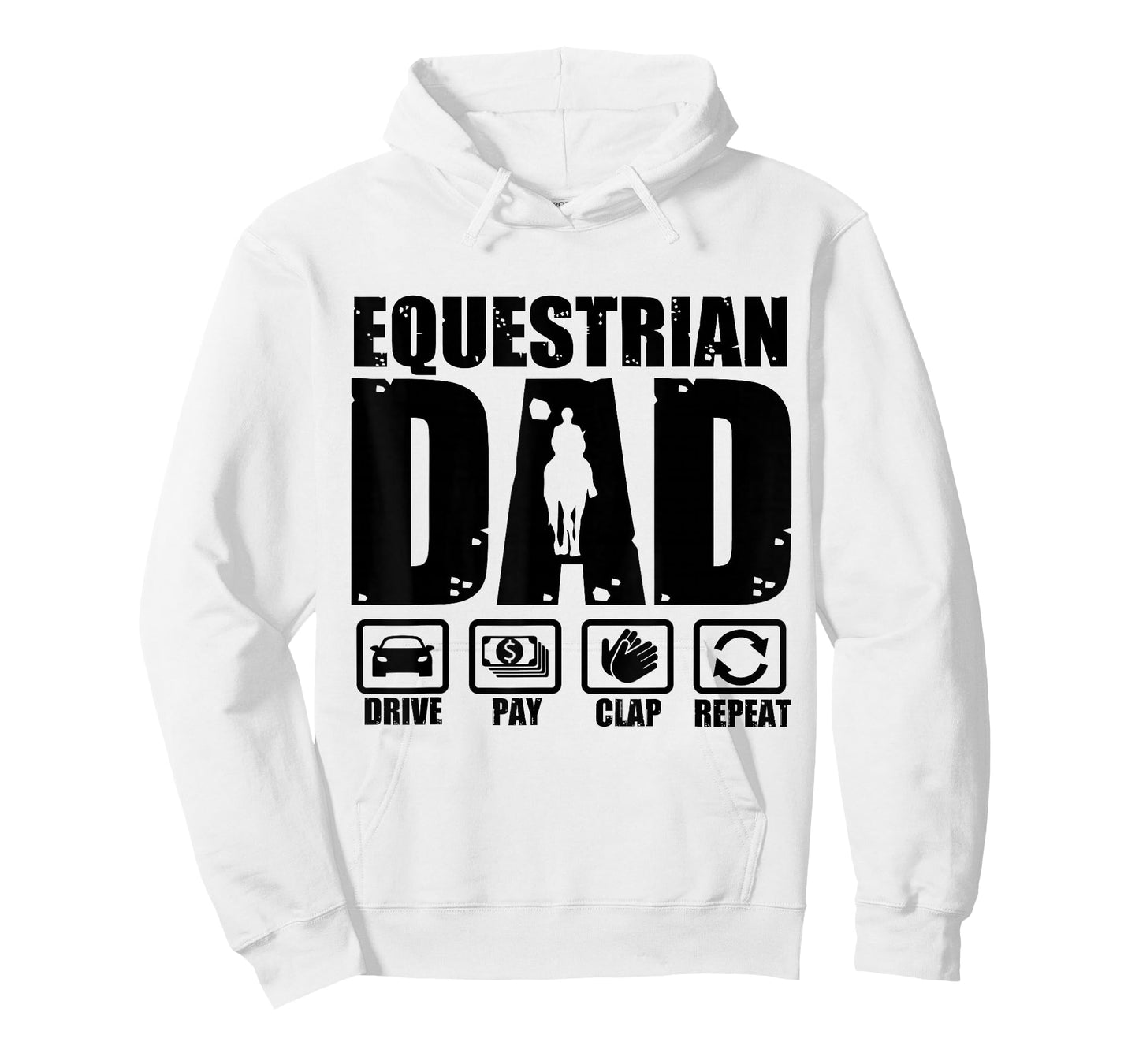 Funny Equestrian Dad Horse Rider Father Humor Fathers Day T-Shirt