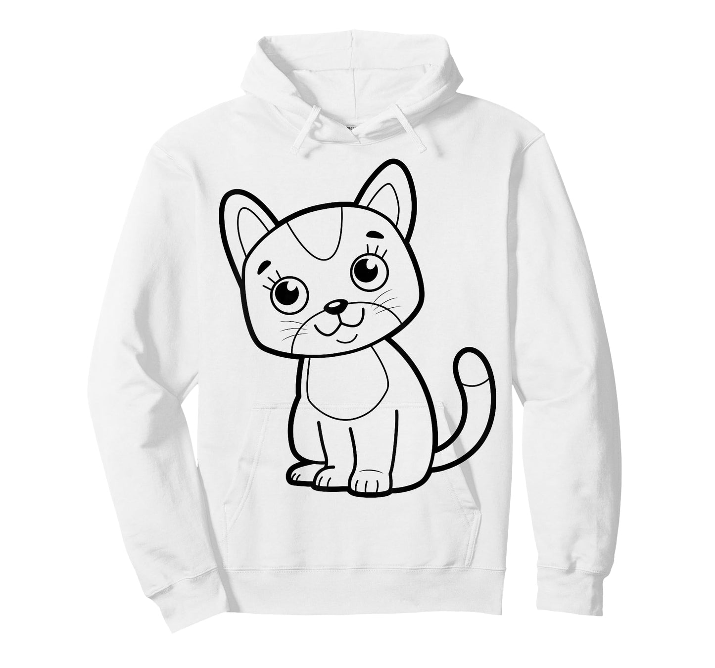 Cute cat to paint and color in for children T-Shirt