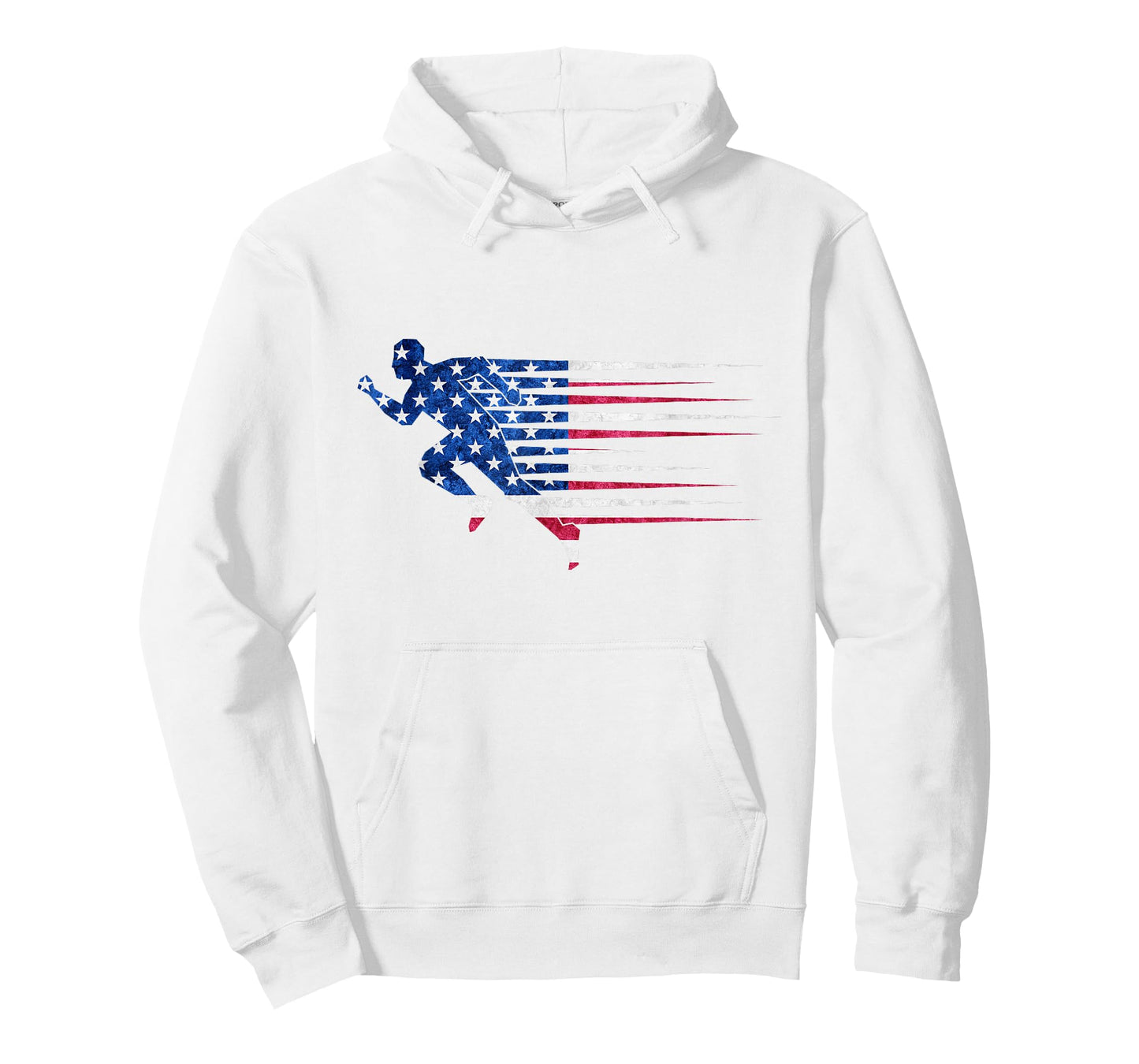 Patriotic Running USA American Flag Track and Field Team T-Shirt