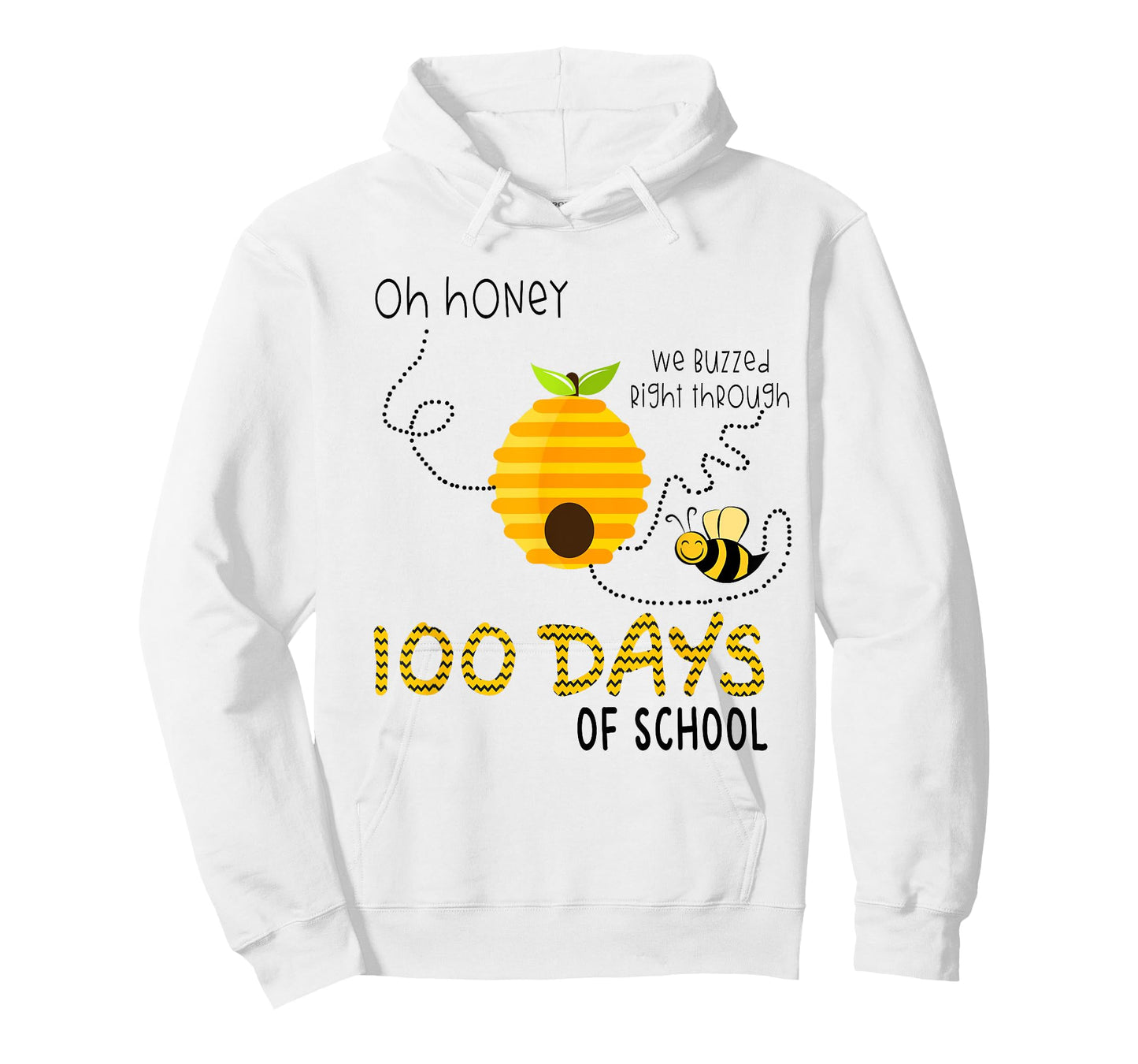 100th Day Of School Teacher Shirt Bee Hive Funny Sayings Men Women T-Shirt