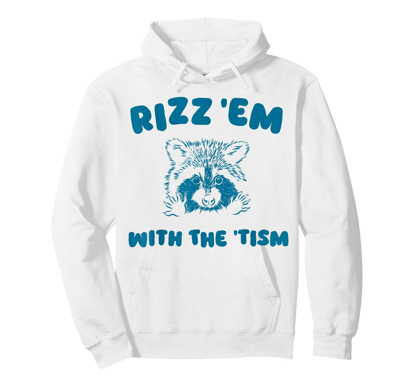 Autism Funny Rizz Em With The Tism Meme Autistic Raccoon T-Shirt