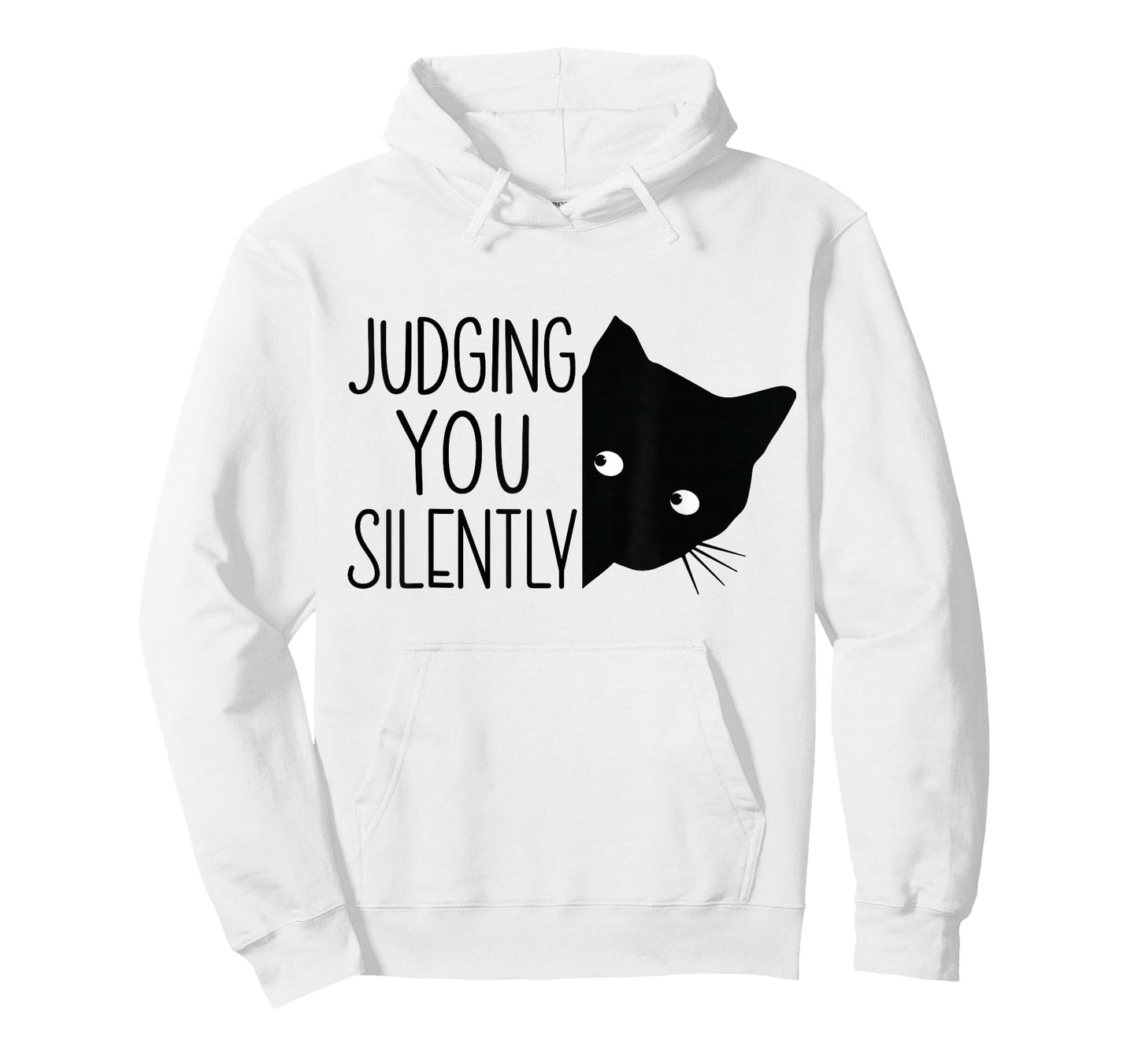 Cat Judging You Silently, Funny Black Cat Mom Dad T-Shirt
