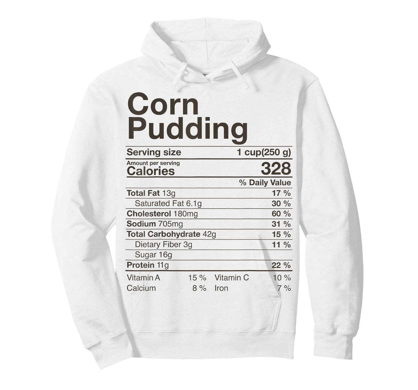Corn Pudding Nutrition Facts Thanksgiving Gifts Christmas T-Shirt