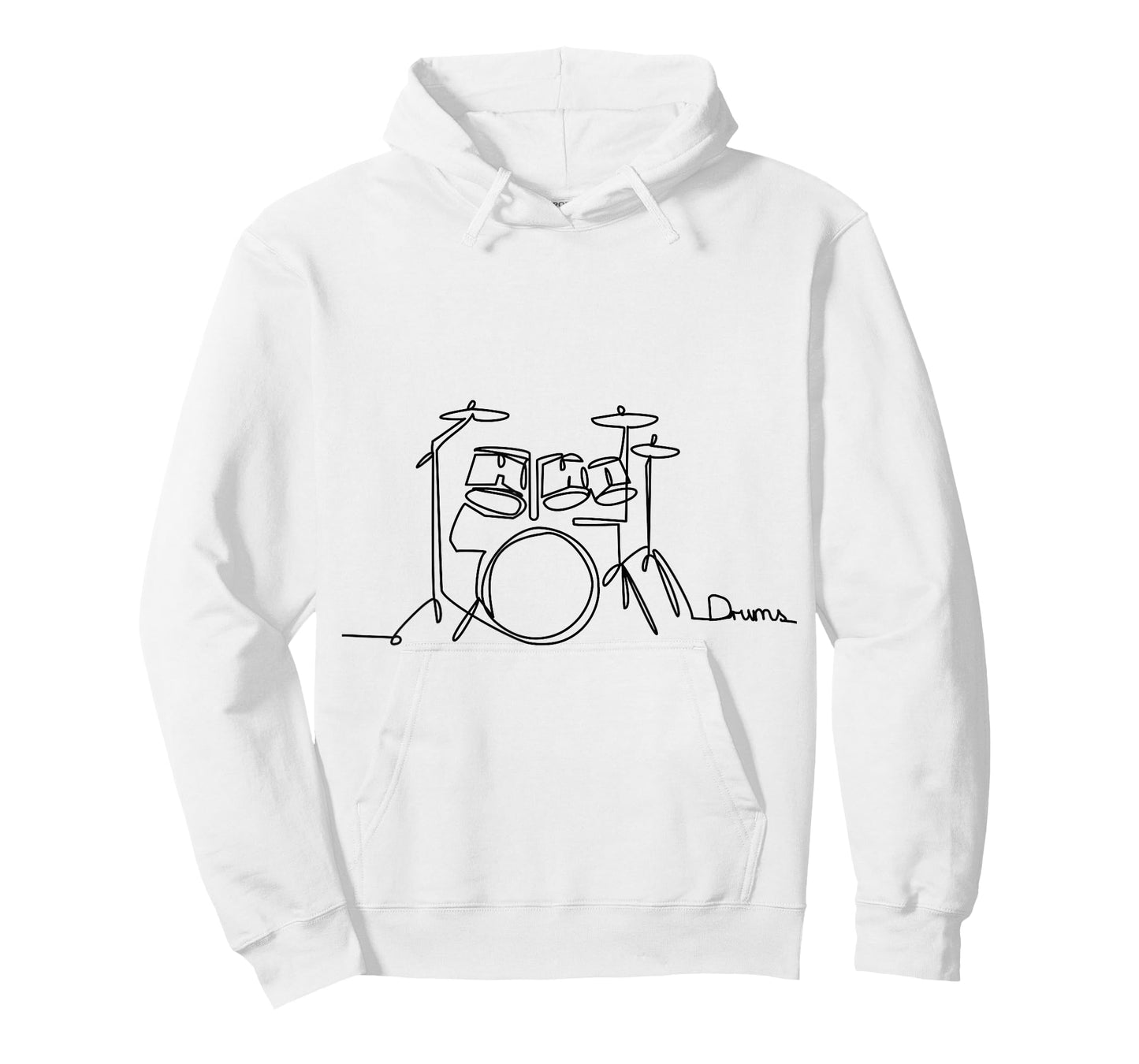 Drummer Music Design One-Line Drums T-Shirt