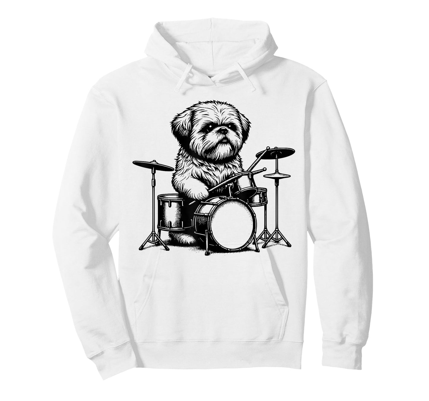 Bolonka Drummer Vibes For Music Lovers And Animal Fans T-Shirt