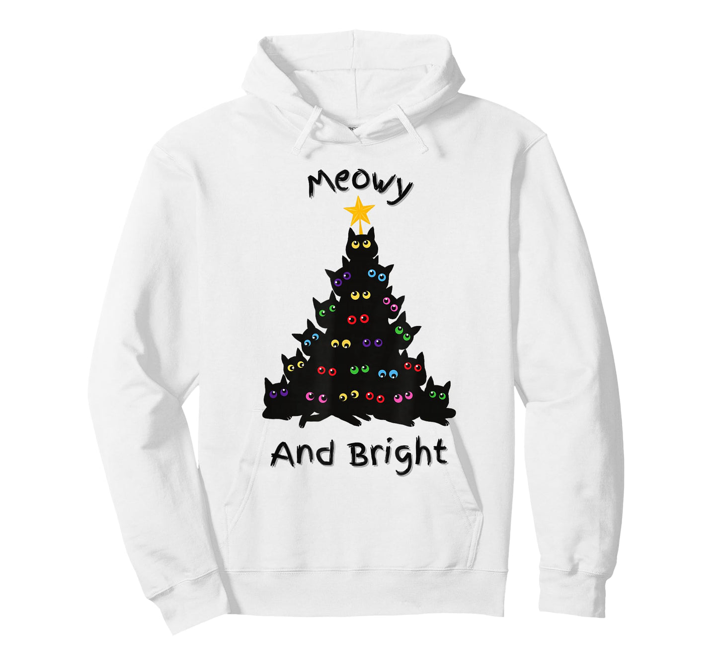 Merry Christmas Tree Funny Cats Holiday | Meowy And Bright T-Shirt