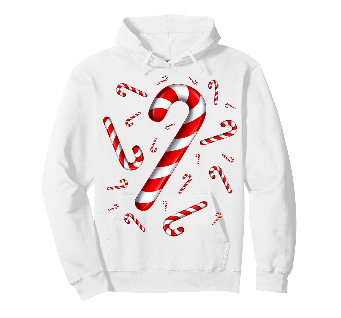Christmas Flying Candy Cane Lover Taster Red and White Woman T-Shirt