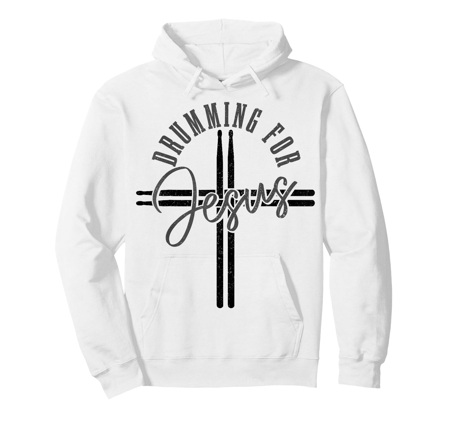 Drumming For Jesus Drum Sticks Cross Christian Drummer T-Shirt
