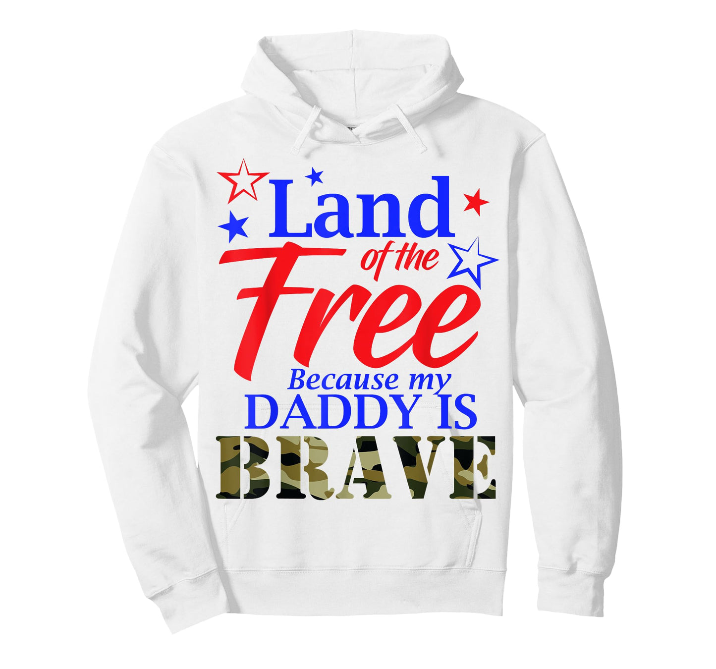 Land Of The Free Because My Daddy Is Brave Veteran T Shirt T-Shirt