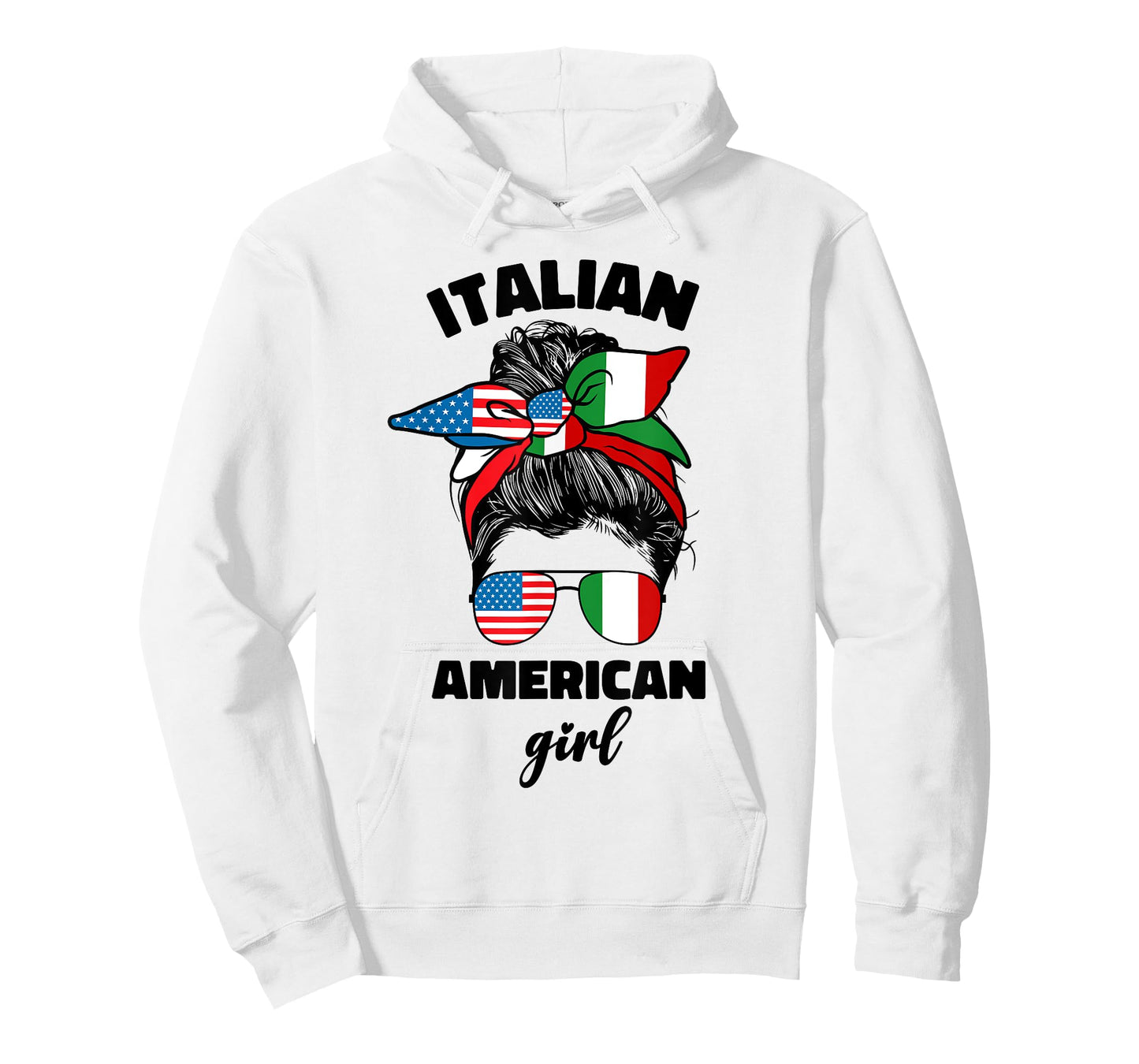 Half American And Italian America Italy Italia Usa Flag Girl T-Shirt