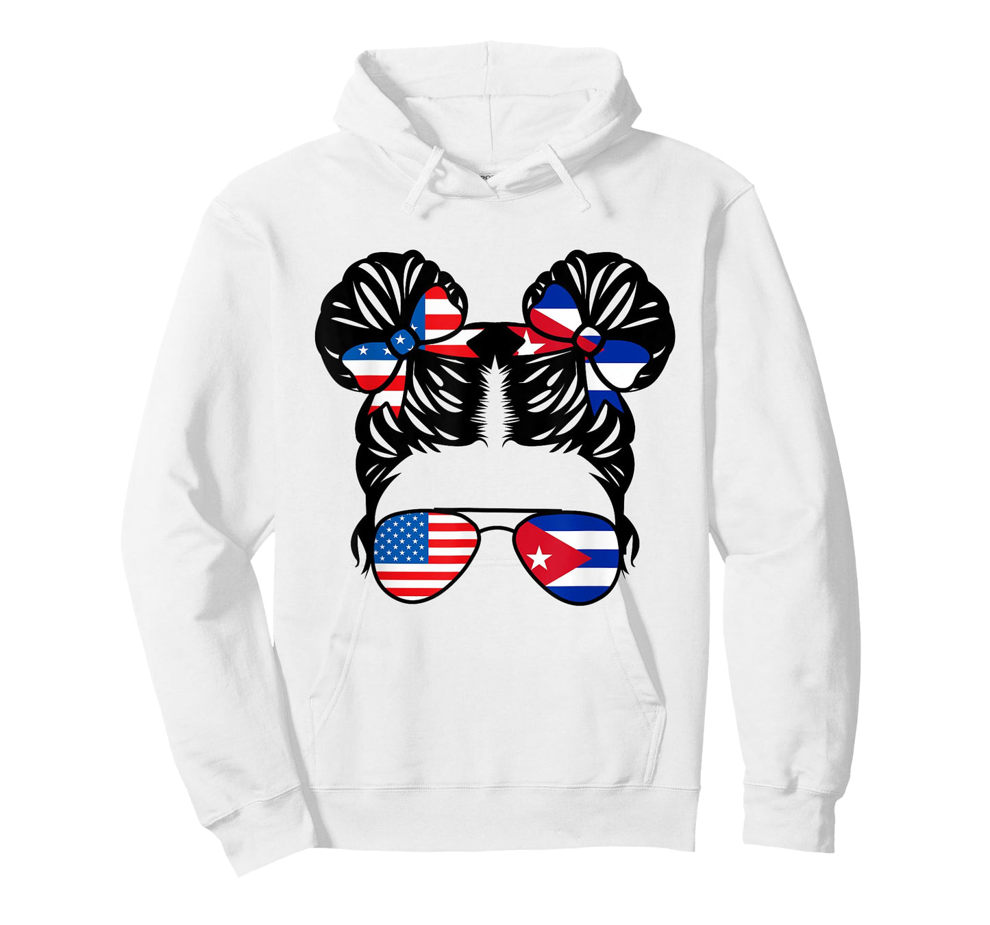 Half American Half Cuban Girl USA Cuba Flag Patriot T-Shirt