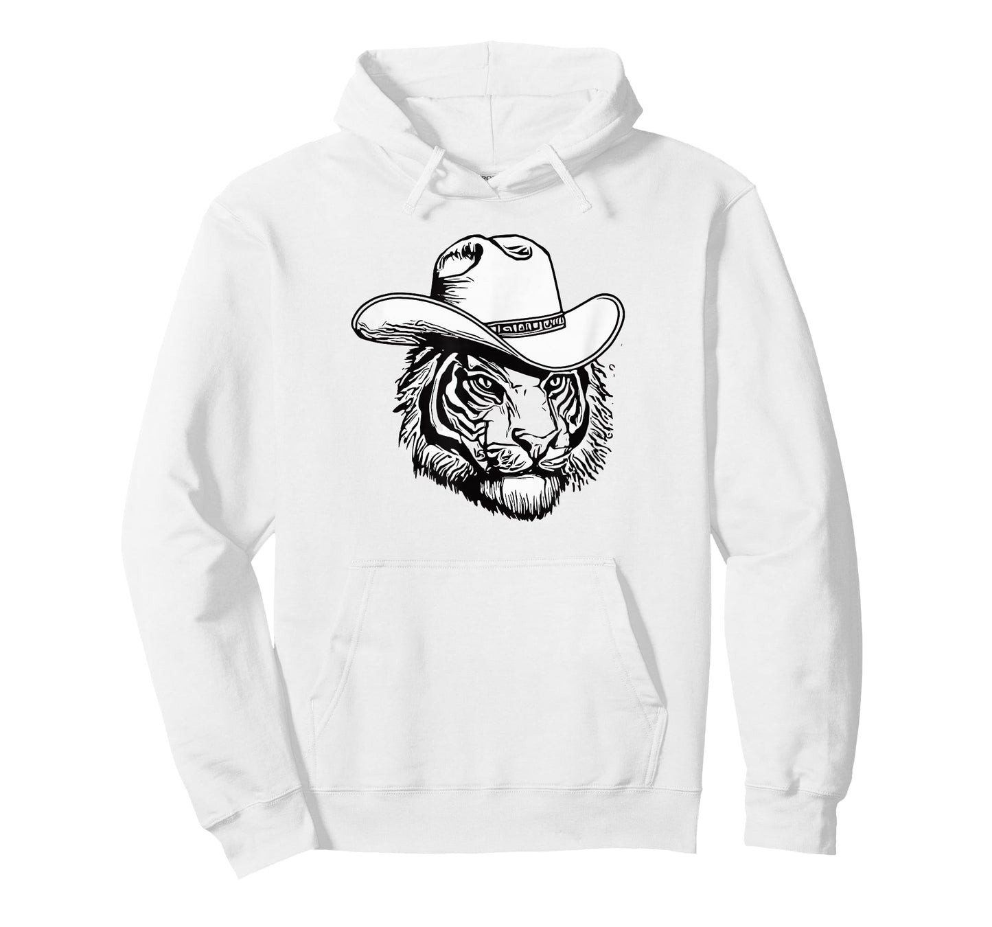 Funny Country Music Tiger Cowboy Hat Cat Vintage T-Shirt