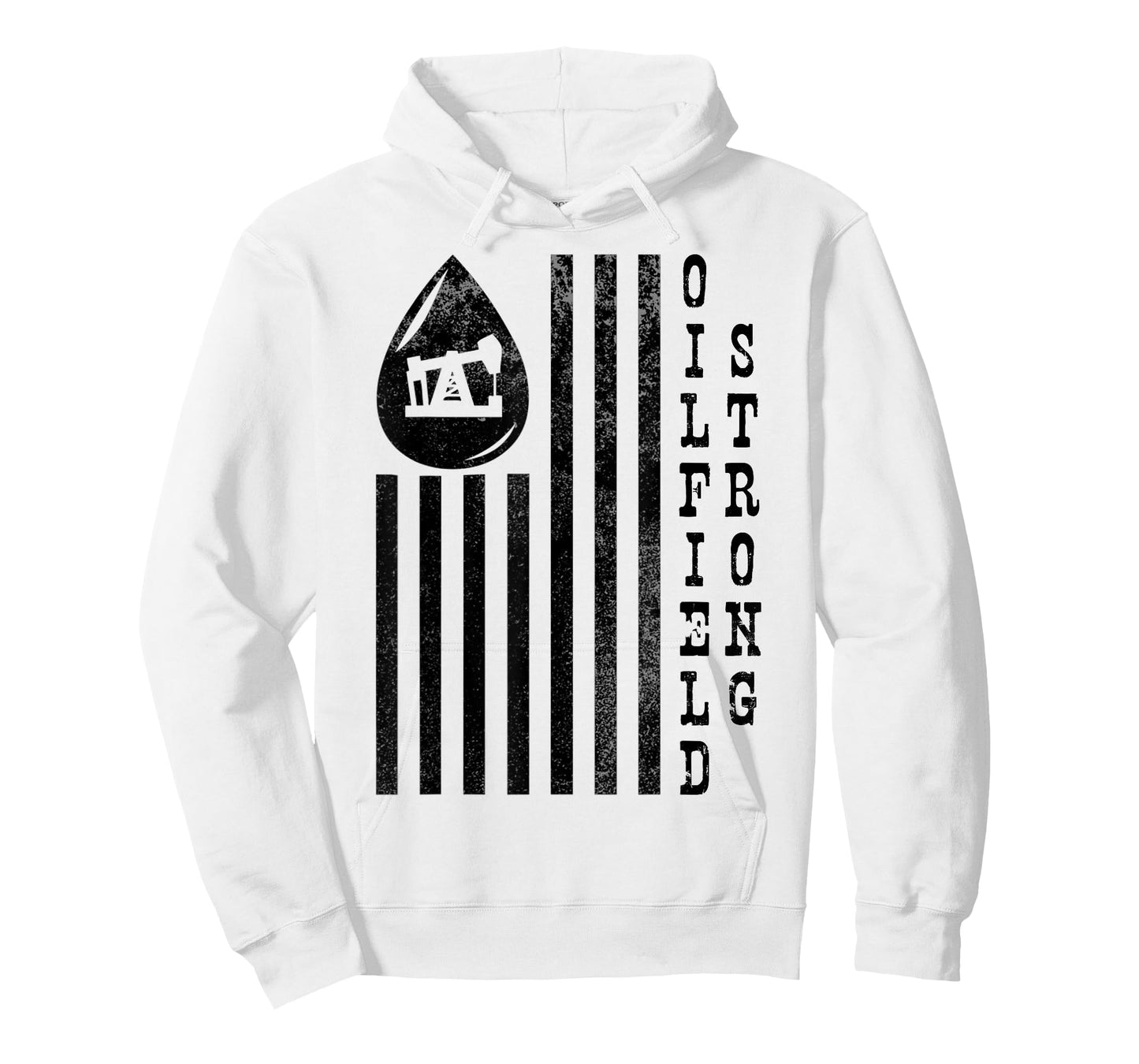 Oilfield Strong T-Shirt American Flag Pump Jack Distressed
