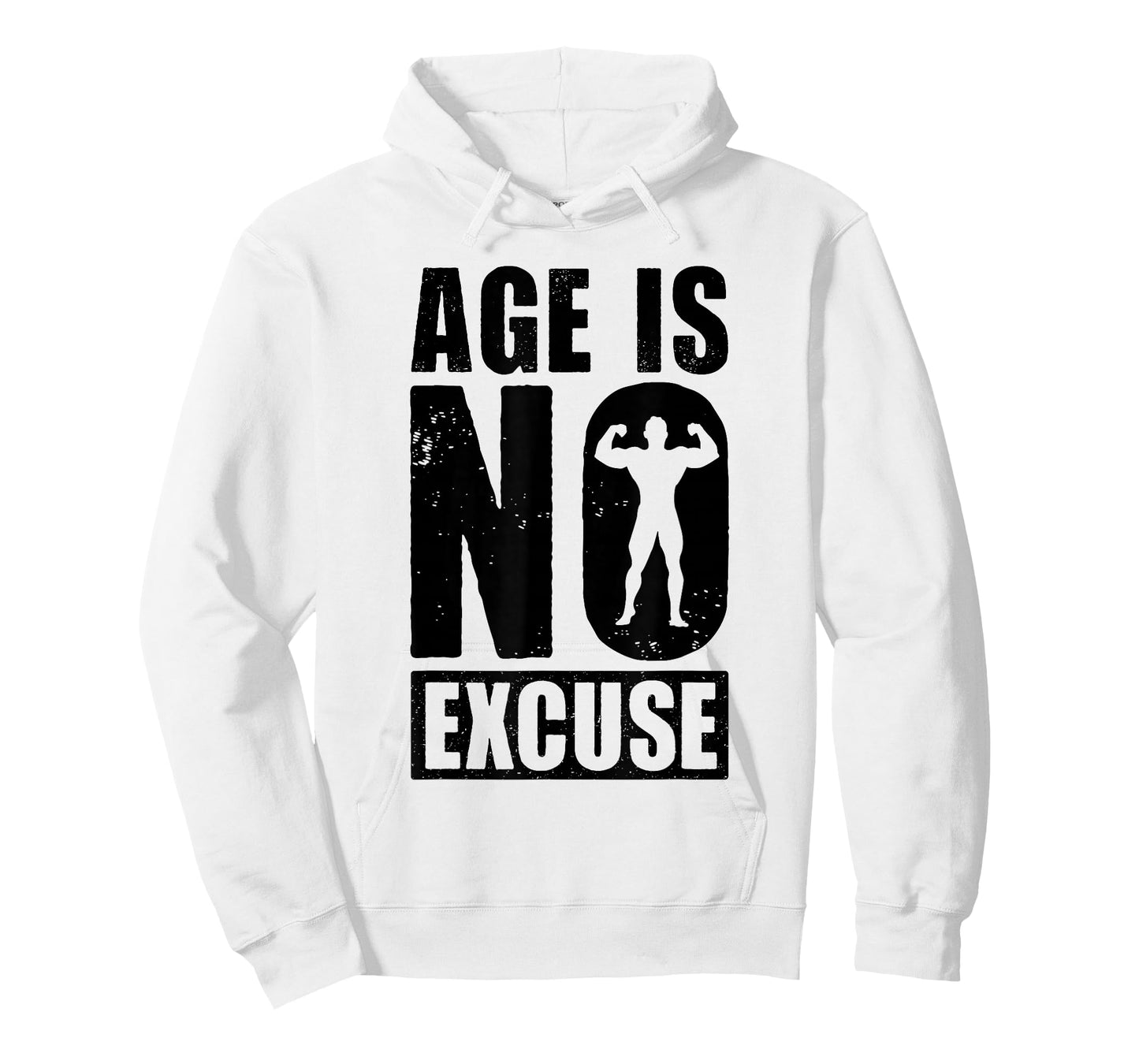 Age is No Excuse Funny Old Age Gym Lover Fitness Workout T-Shirt