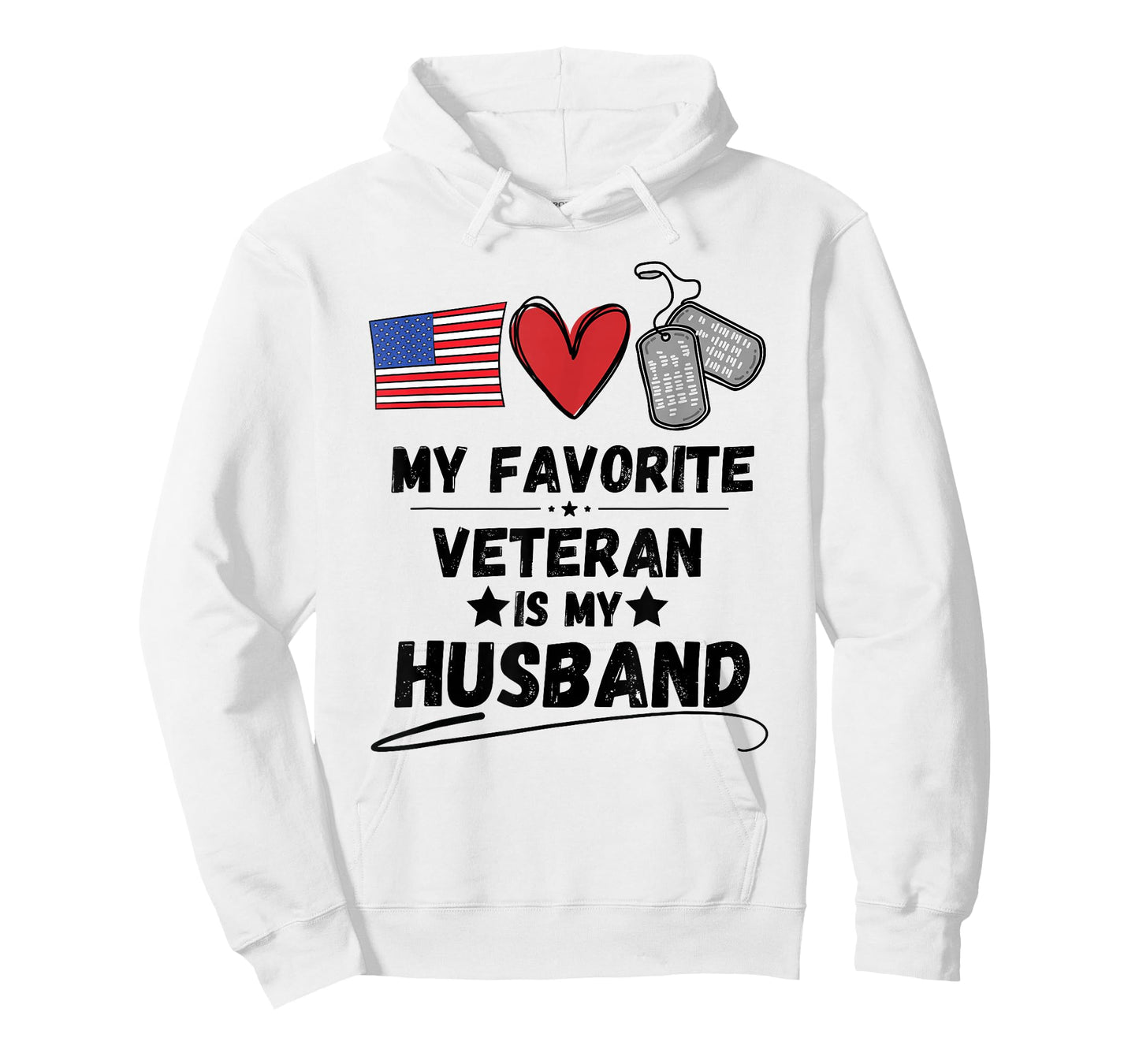 Funny Spouse Veterans Day My Favorite Veteran is My Husband T-Shirt