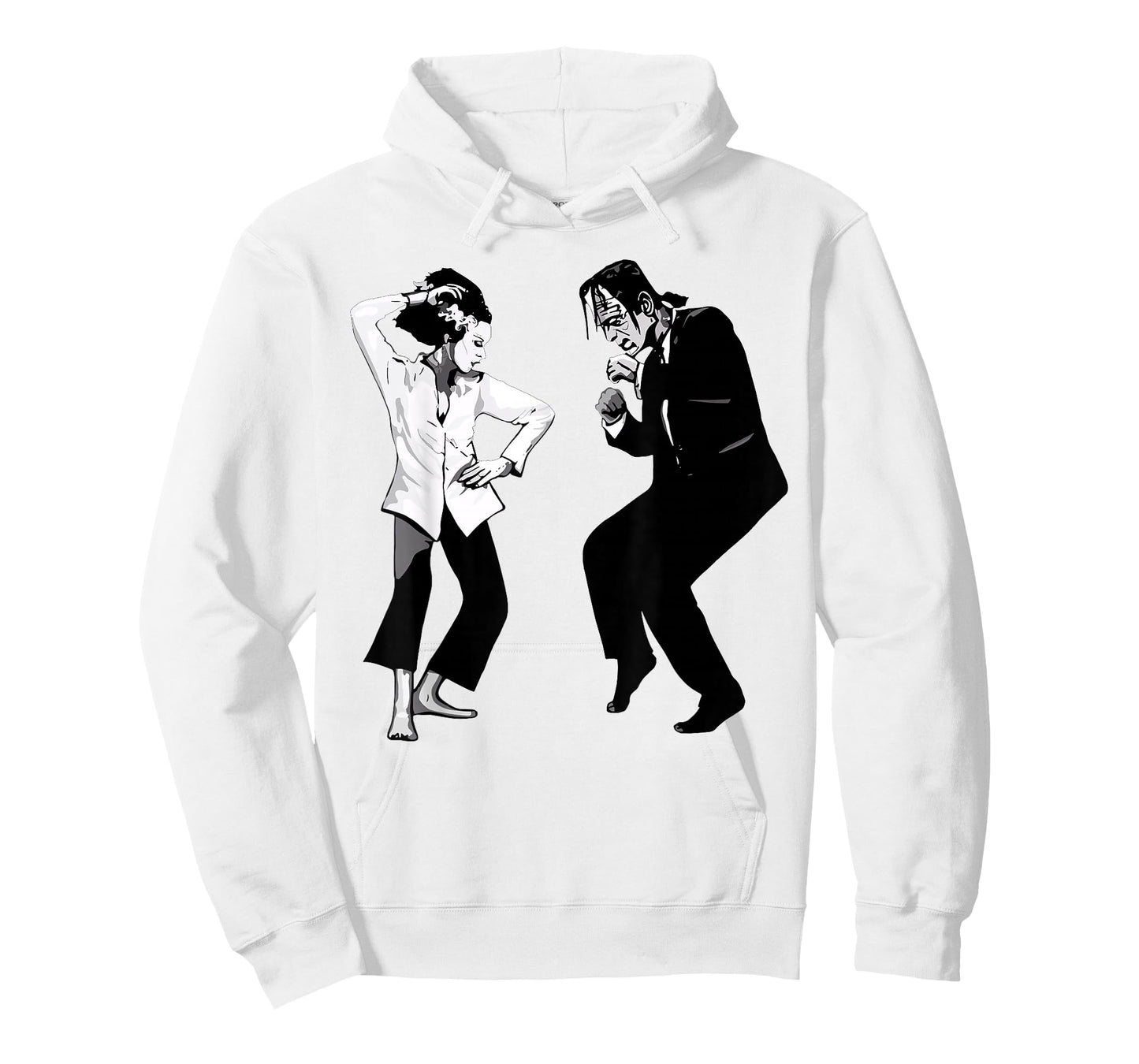 Retro Funny Frankenstein Monster and Bride Dancing Halloween T-Shirt
