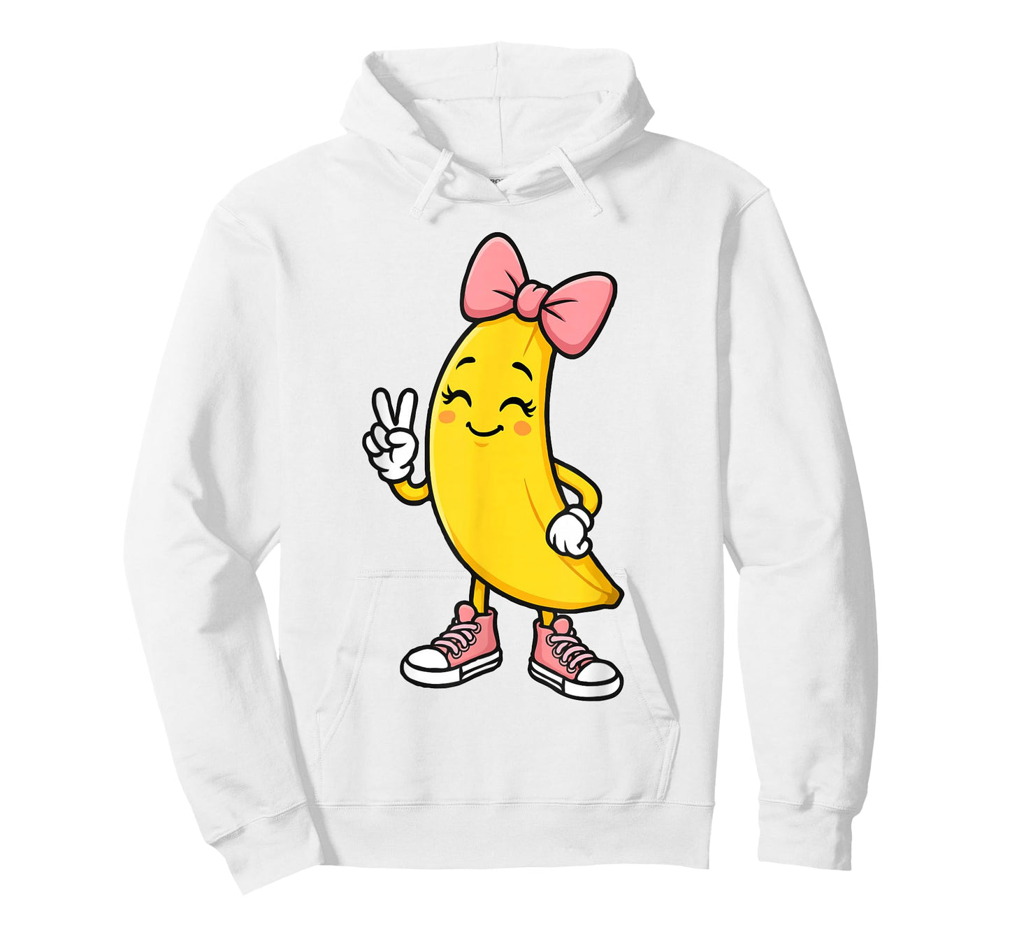 Funny Banana Coquette Bow Retro Banana Kids Girls Women T-Shirt