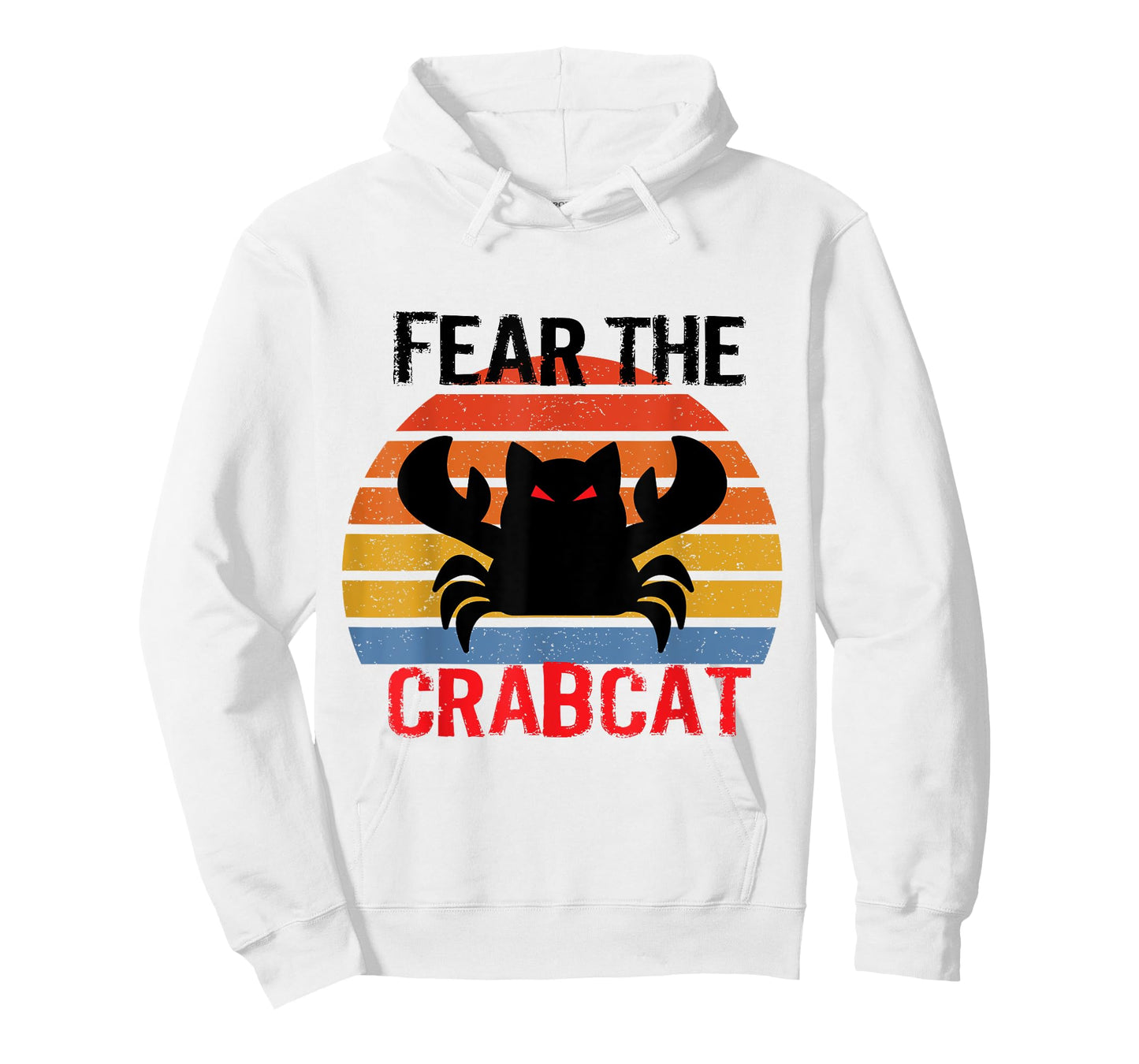 Fear the Crabcat Tees - Funny Crab Cat Cryptozoology T-Shirt - Unisex-Adults/Kids - Blue - Small - Short Sleeve - Classic Fit - Cotton/Polyester
