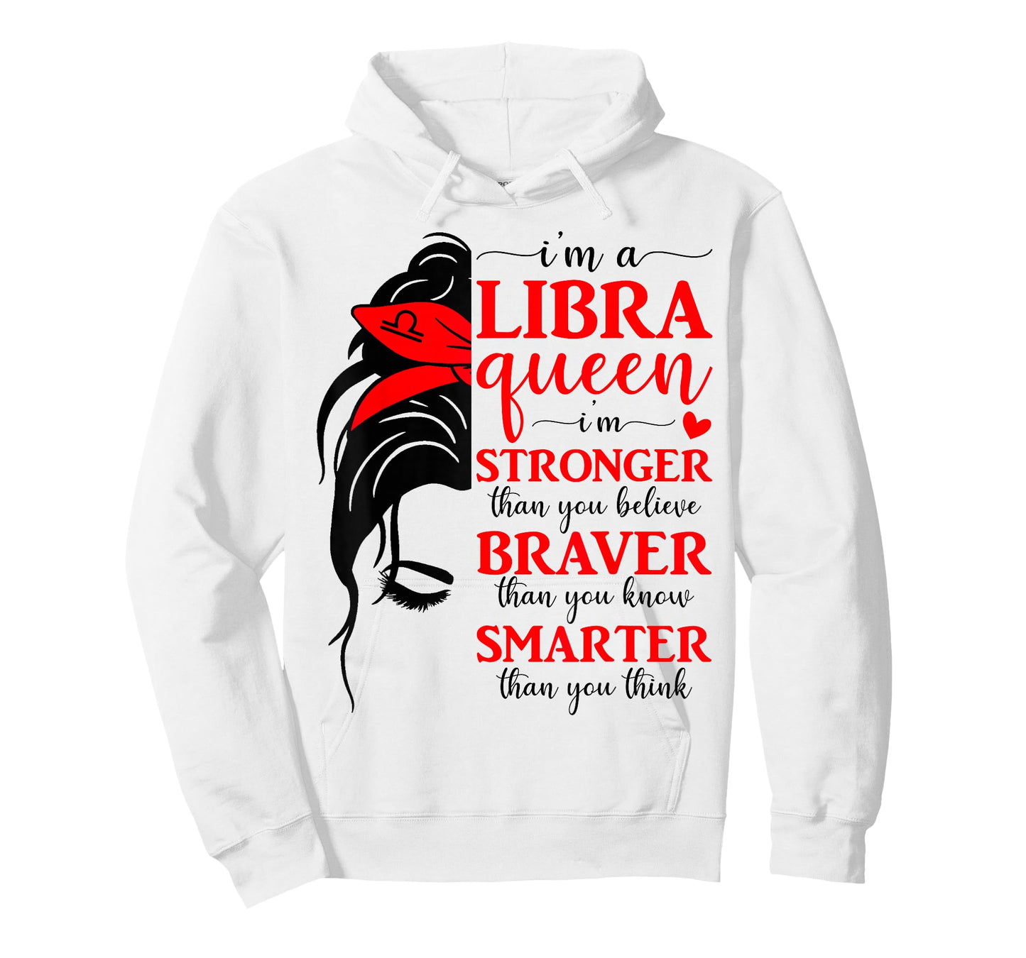 Libra Queen Messy Bun Libra Women Girls Birthday Zodiac Sign T-Shirt