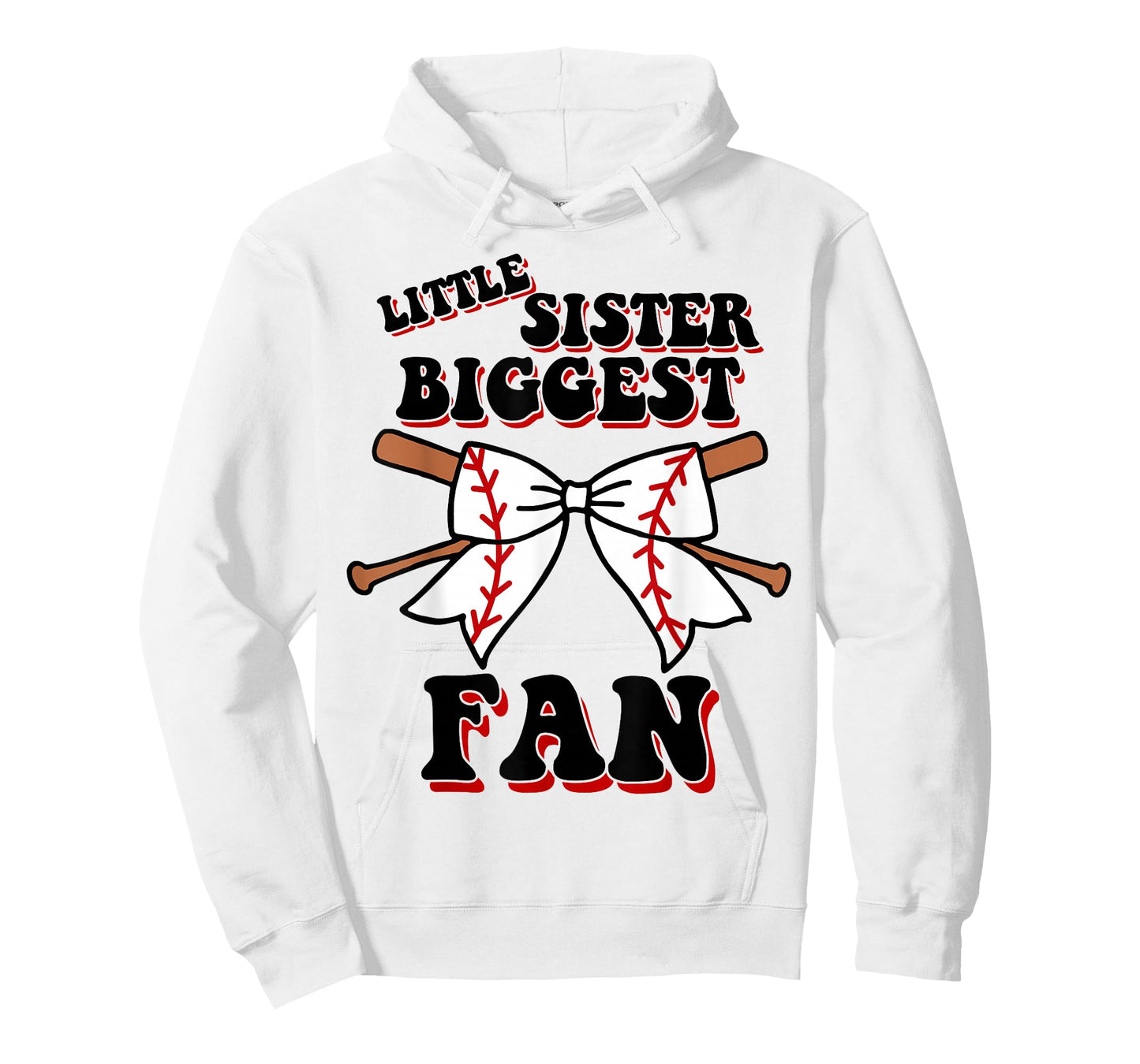 Toddler Little Sister Biggest Fan Cute Baseball Baby Girl T-Shirt